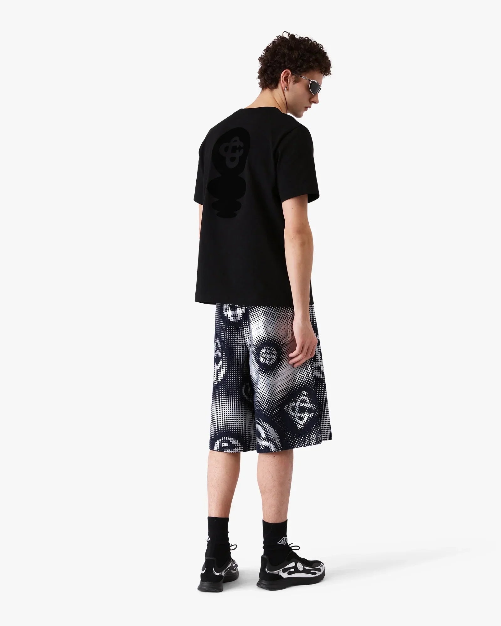 Pearlescent Monogram Denim Shorts | Casablanca Paris | Image 3