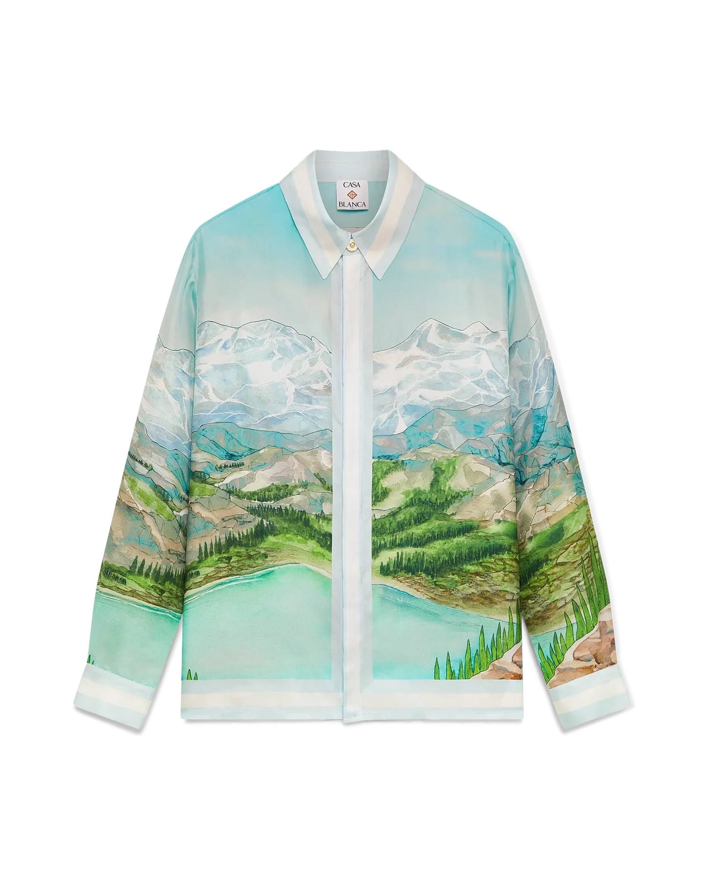 Dalmatian A La Montange Long Sleeve Silk Shirt | Casablanca Paris | Image 10