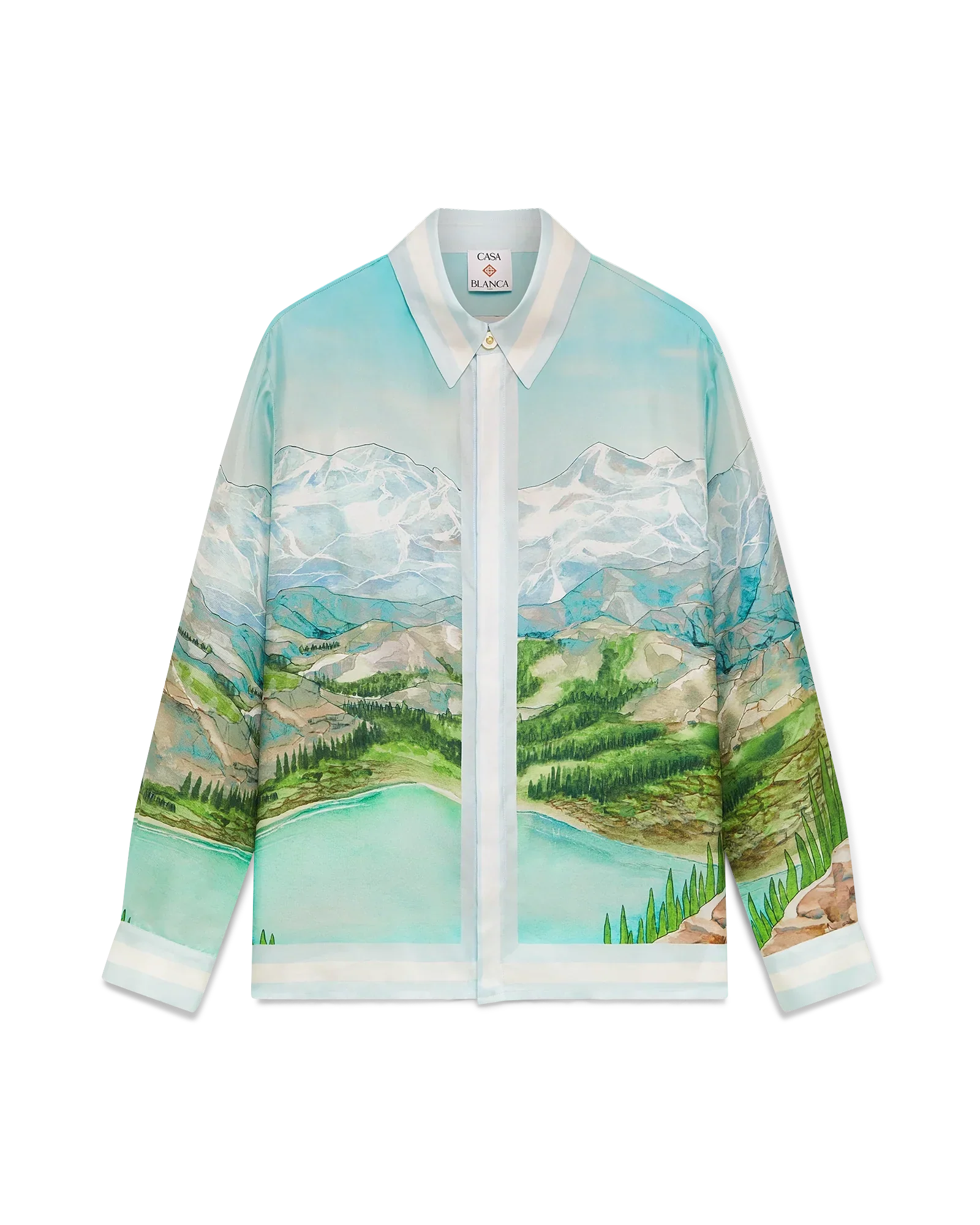 Dalmatian A La Montange Long Sleeve Silk Shirt | Casablanca Paris | Image 10
