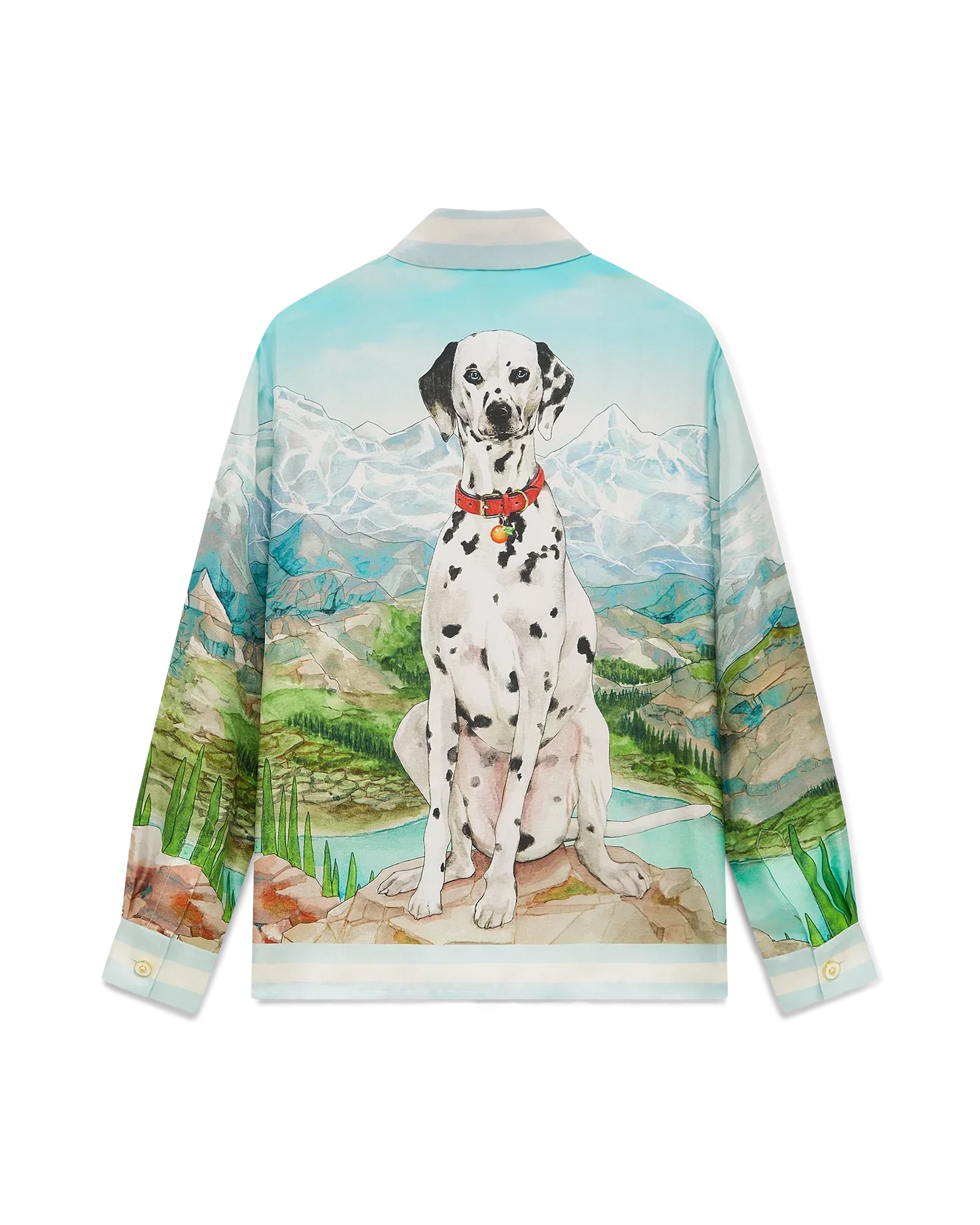 Dalmatian A La Montange Long Sleeve Silk Shirt | Casablanca Paris | Image 1