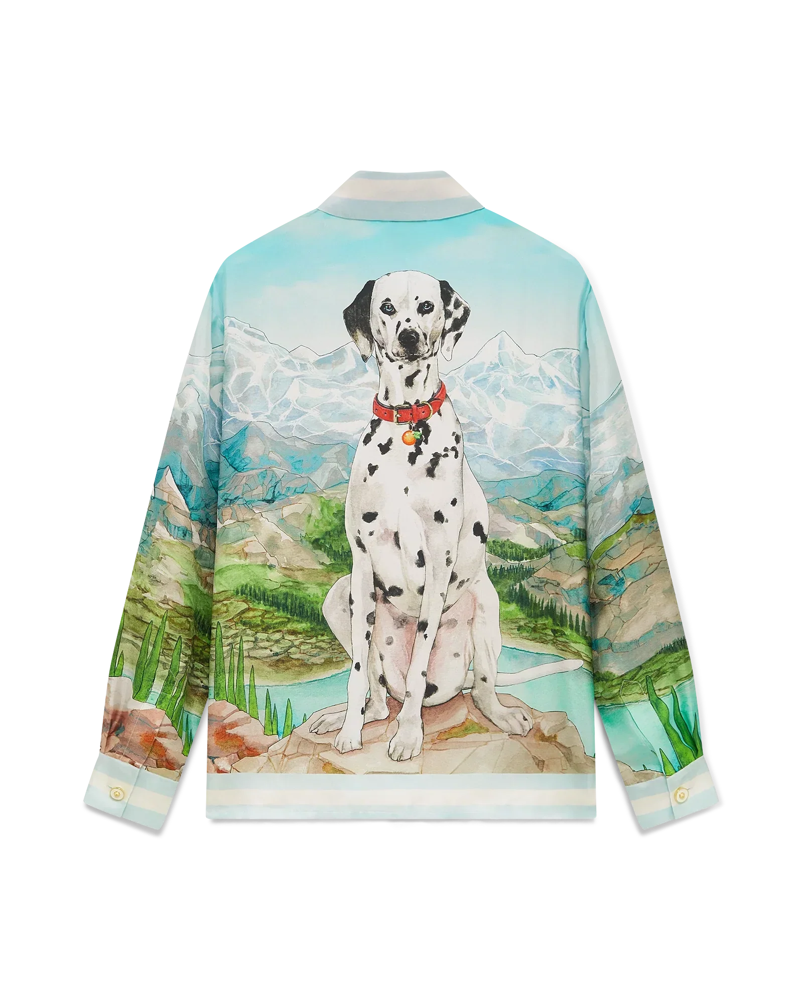 Dalmatian A La Montange Long Sleeve Silk Shirt | Casablanca Paris | Image 1