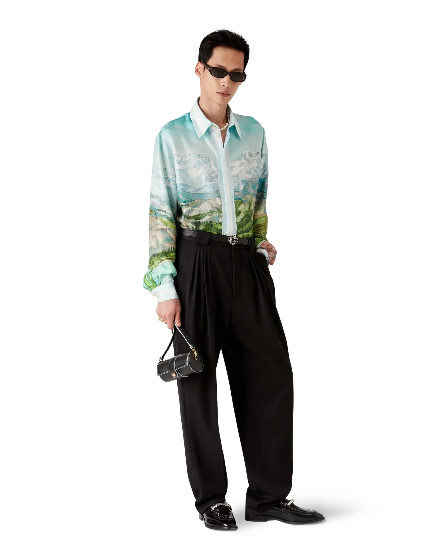 Dalmatian A La Montange Long Sleeve Silk Shirt | Casablanca Paris | Image 3