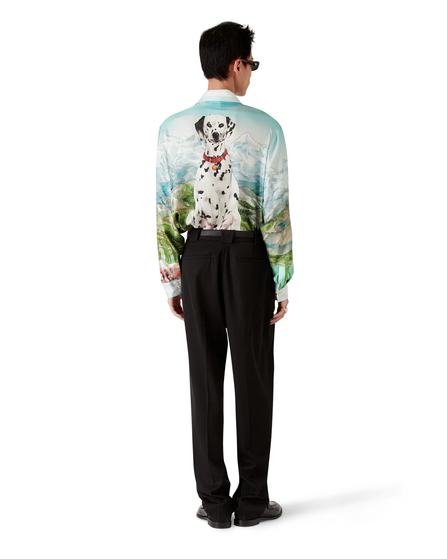 Dalmatian A La Montange Long Sleeve Silk Shirt | Casablanca Paris | Image 5