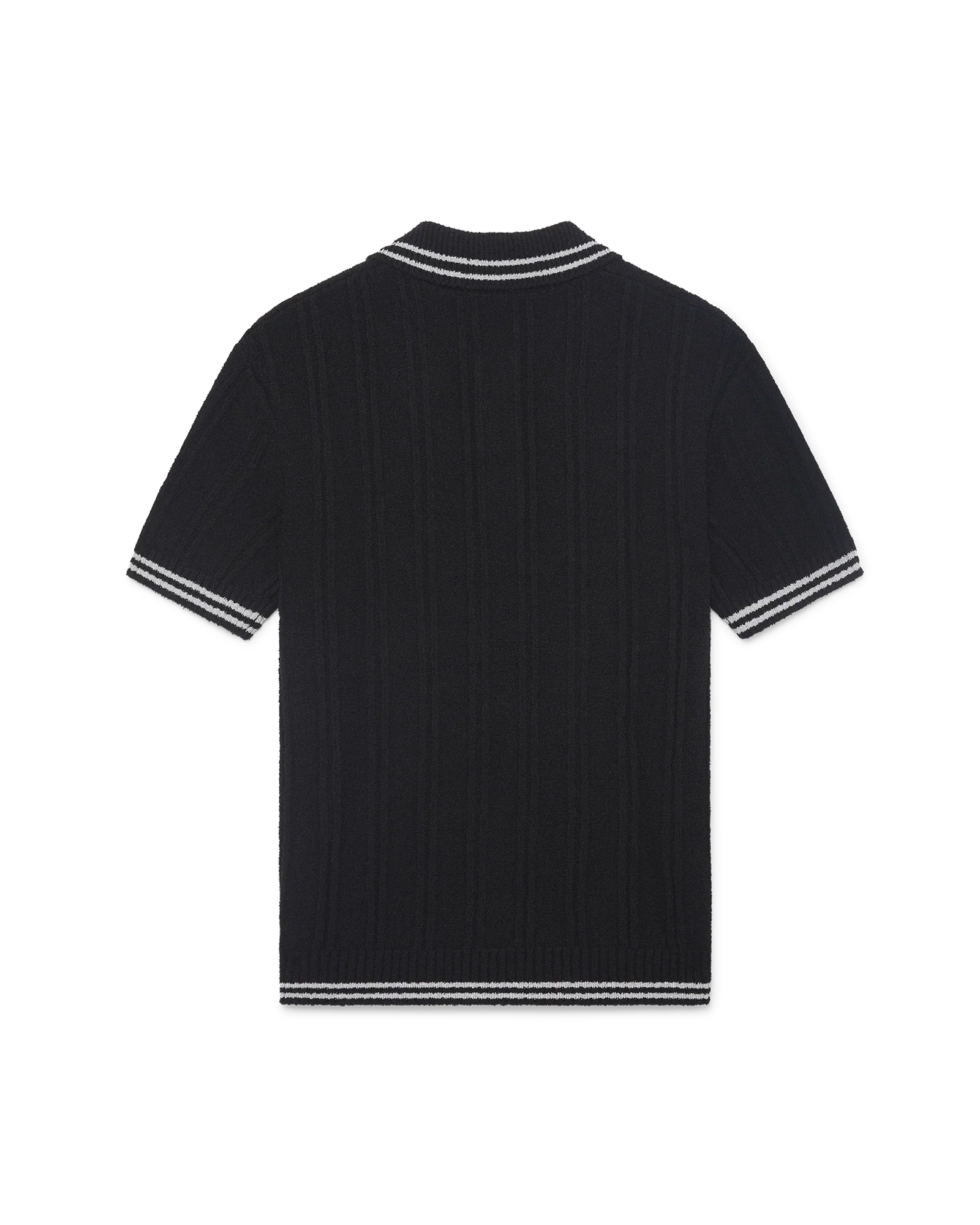 Silver Trim Boucle Polo Shirt | Casablanca Paris | Image 2