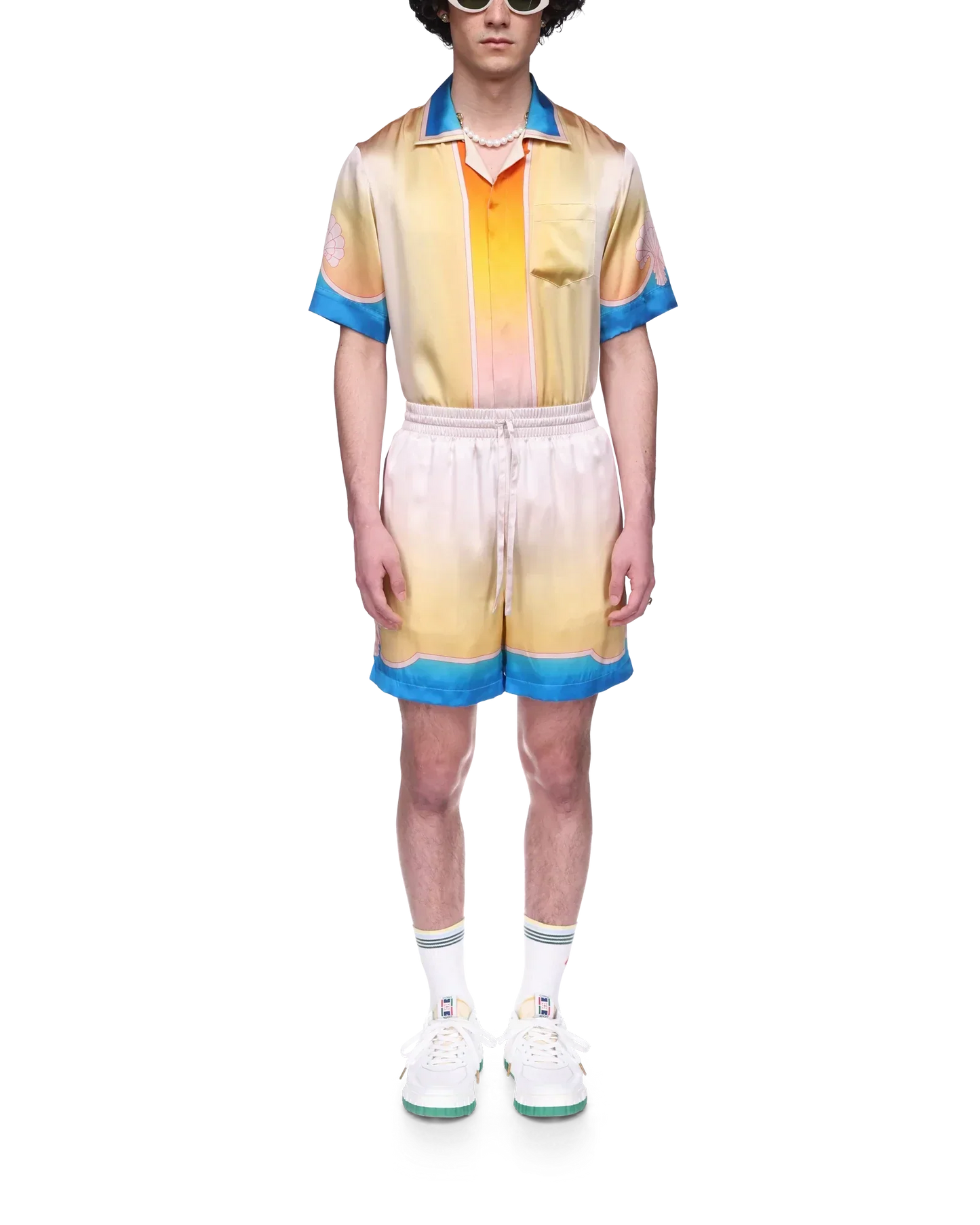 L'Arc Coloré Silk Shorts | Casablanca Paris | Image 2