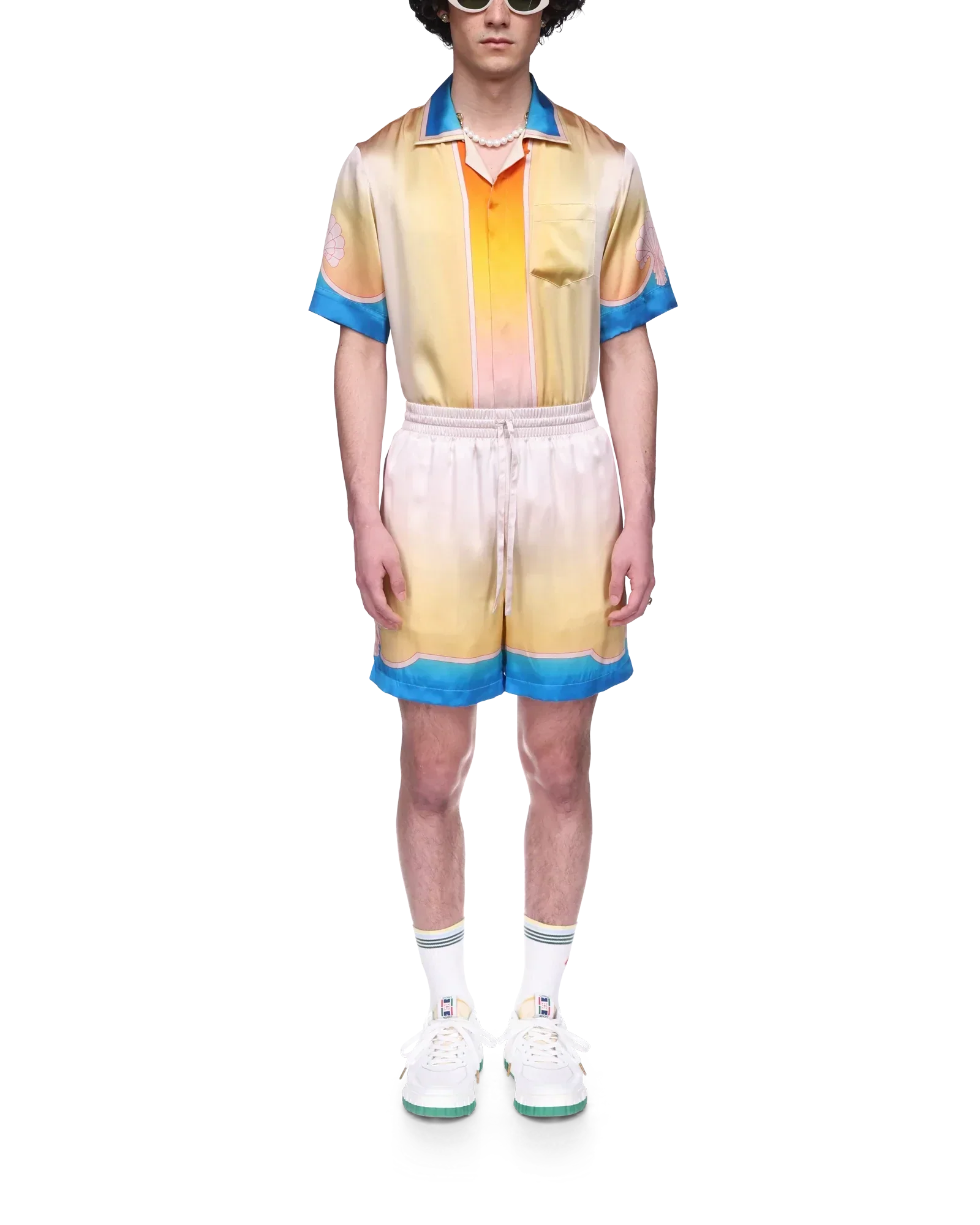 L'Arc Coloré Silk Shorts | Casablanca Paris | Image 2