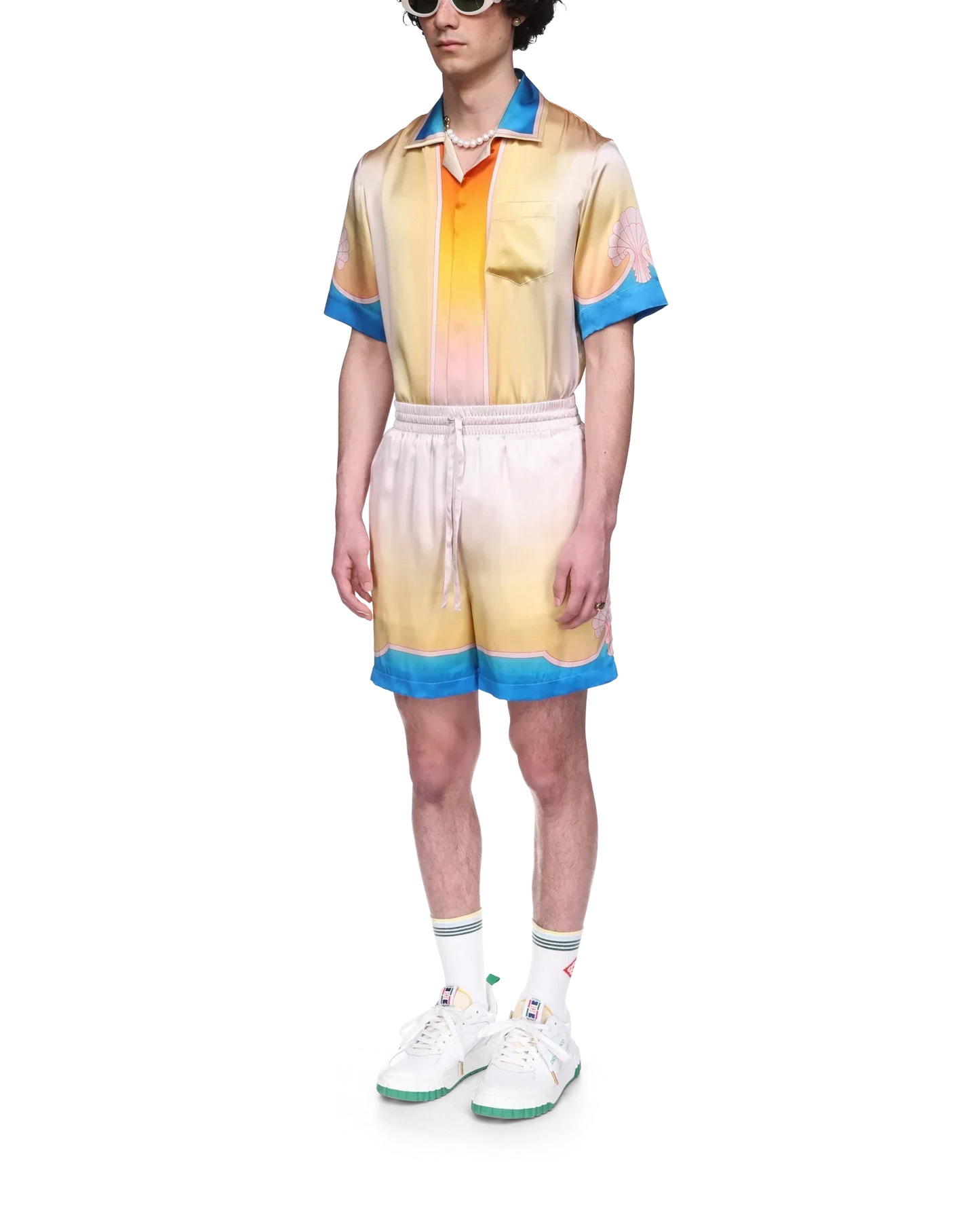 L'Arc Coloré Silk Shorts | Casablanca Paris | Image 3
