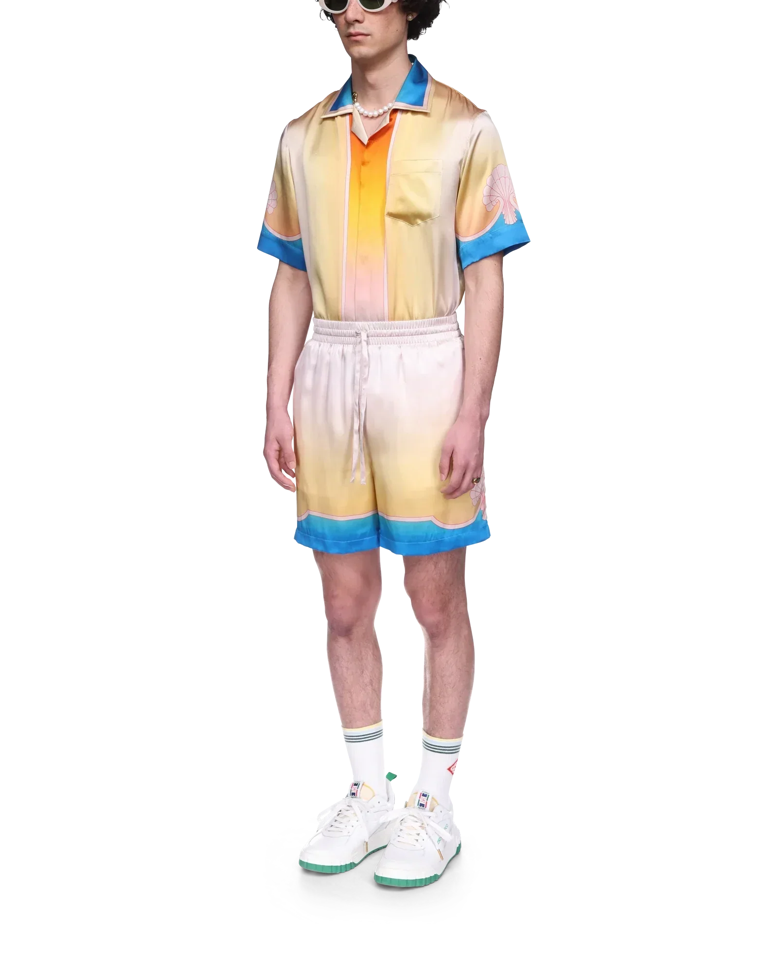 L'Arc Coloré Silk Shorts | Casablanca Paris | Image 3
