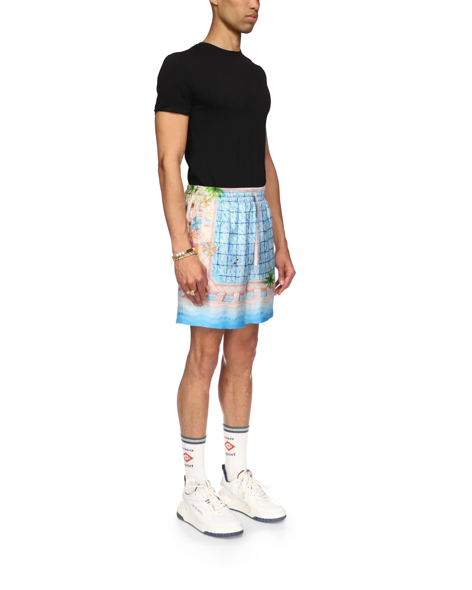 Le Plongeon Silk Shorts | Casablanca Paris | Image 5