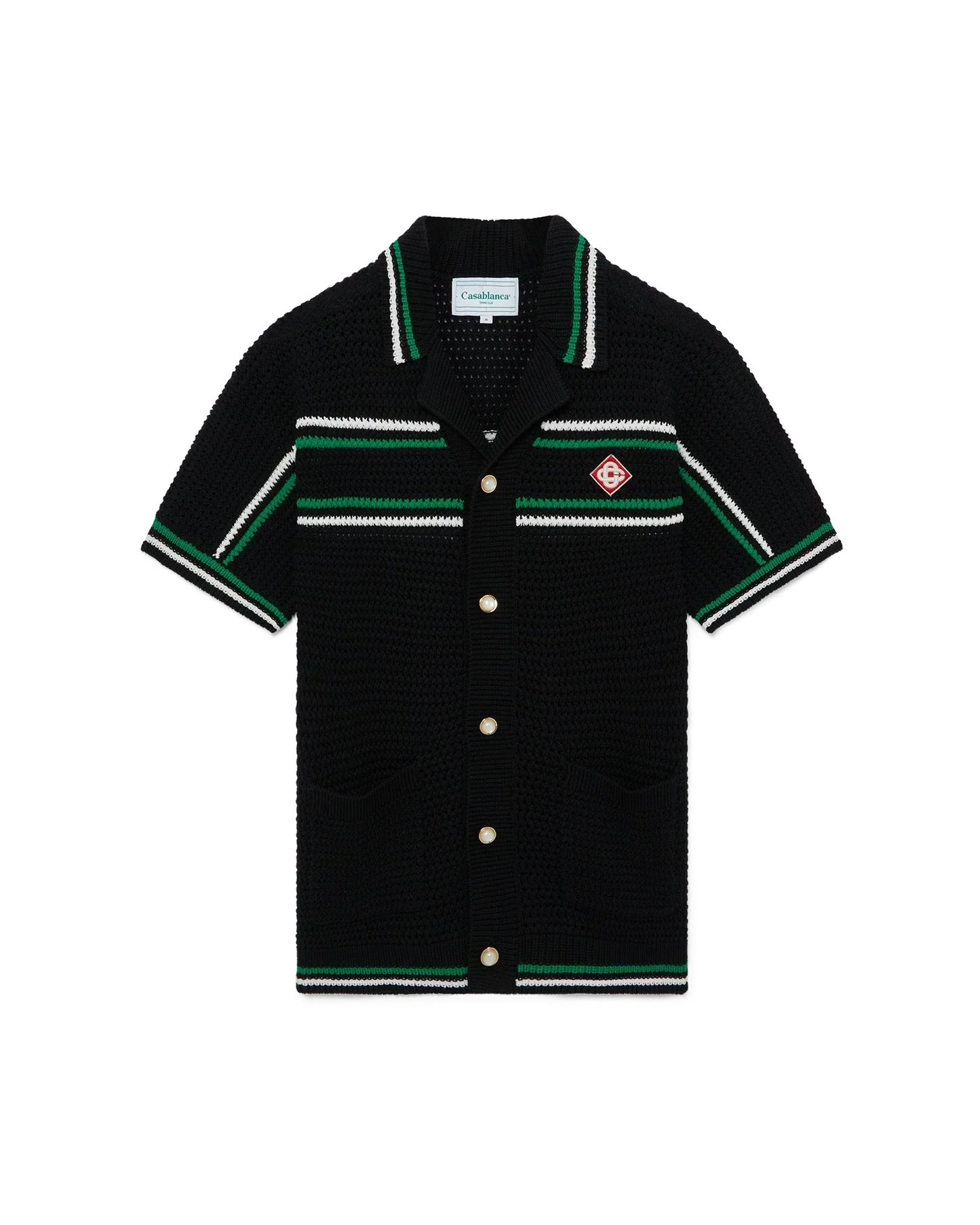 Tennis Short Sleeve Crochet Shirt | Casablanca Paris | Image 1