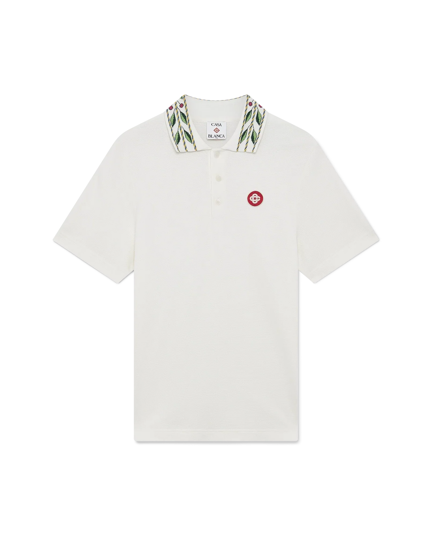 Laurel Pique Short Sleeve Polo Shirt | Casablanca Paris | Image 1