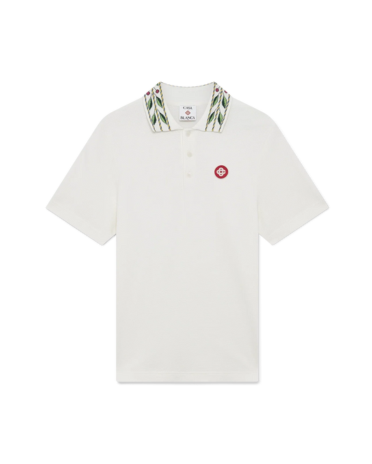 Laurel Pique Short Sleeve Polo Shirt | Casablanca Paris | Image 1