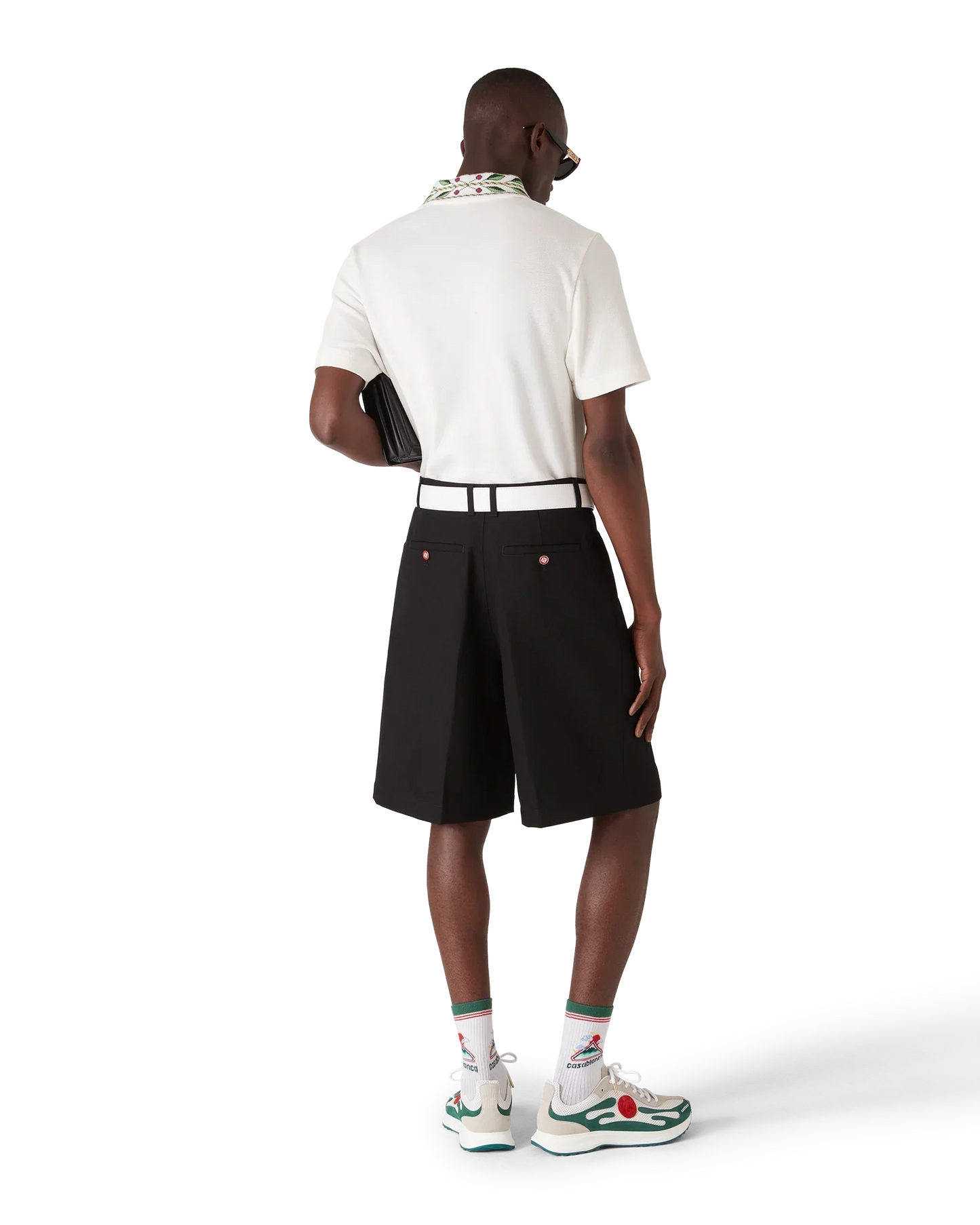 Laurel Pique Short Sleeve Polo Shirt | Casablanca Paris | Image 3