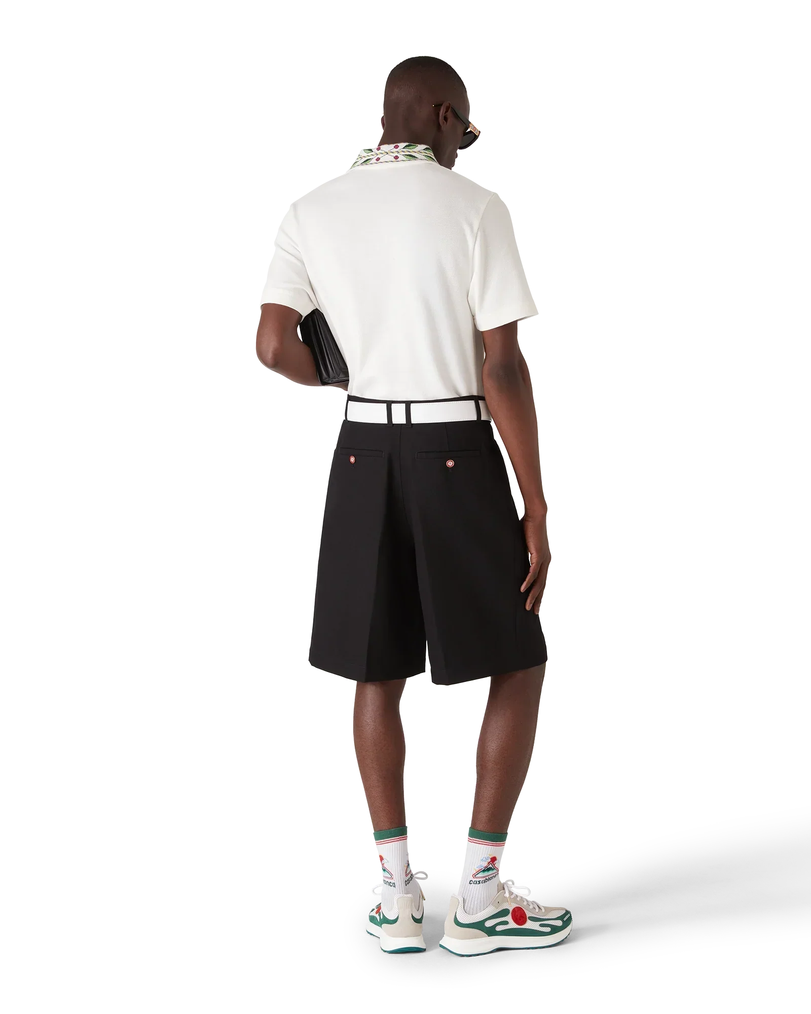 Laurel Pique Short Sleeve Polo Shirt | Casablanca Paris | Image 3