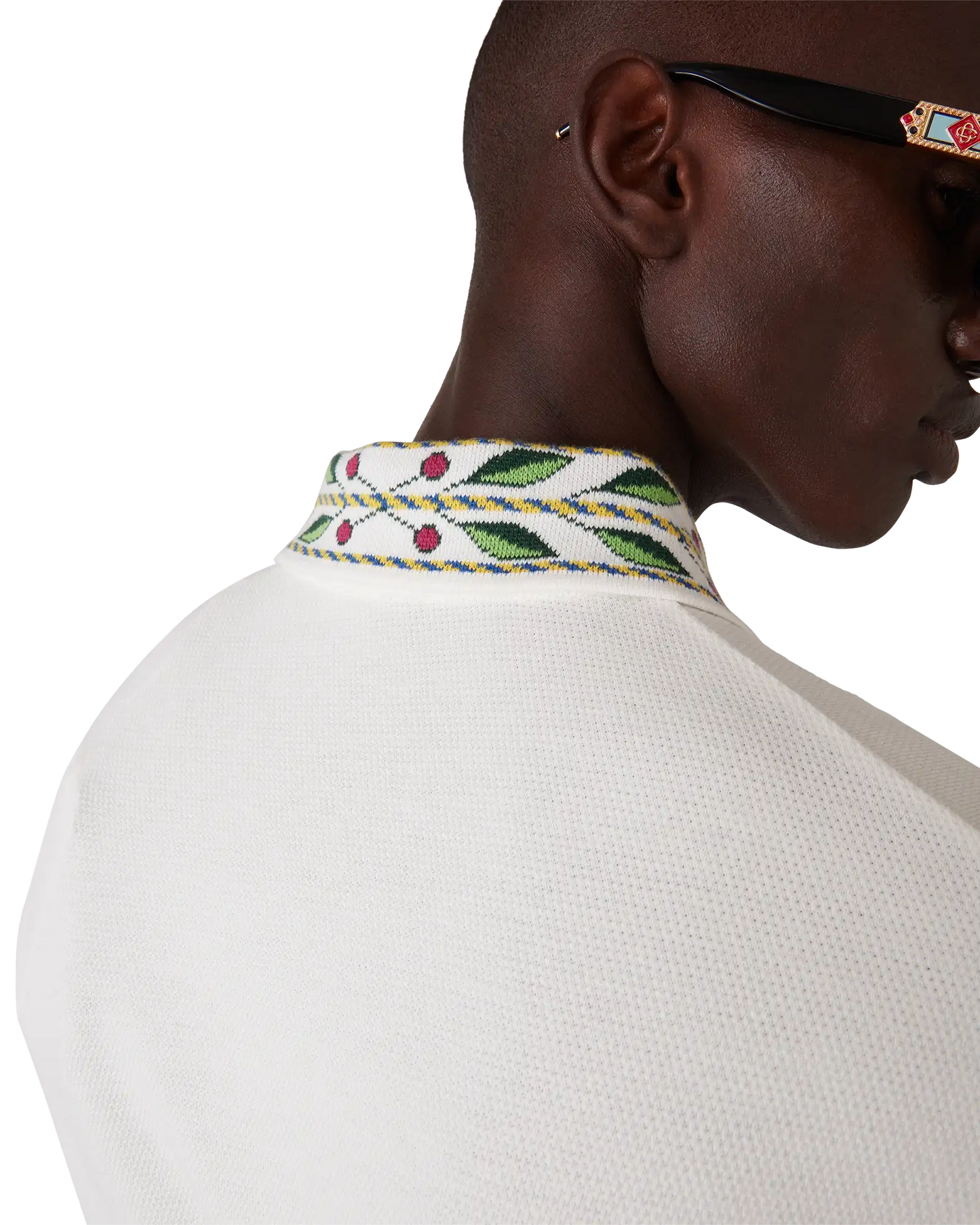 Laurel Pique Short Sleeve Polo Shirt | Casablanca Paris | Image 5