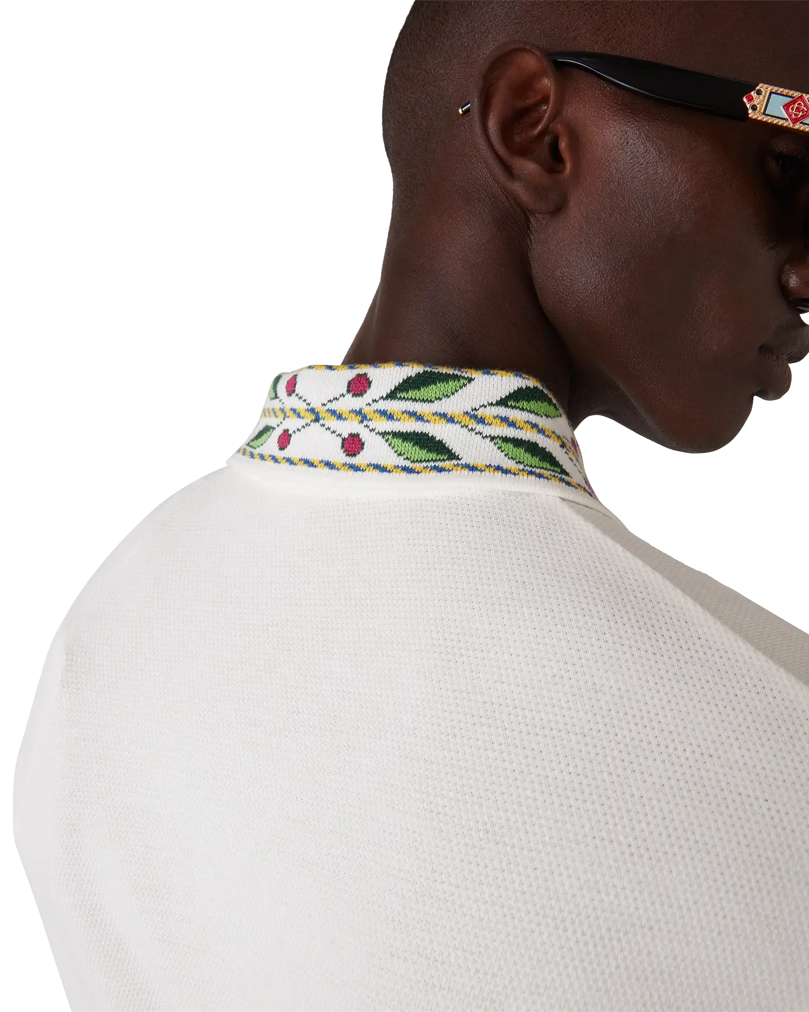 Laurel Pique Short Sleeve Polo Shirt | Casablanca Paris | Image 5
