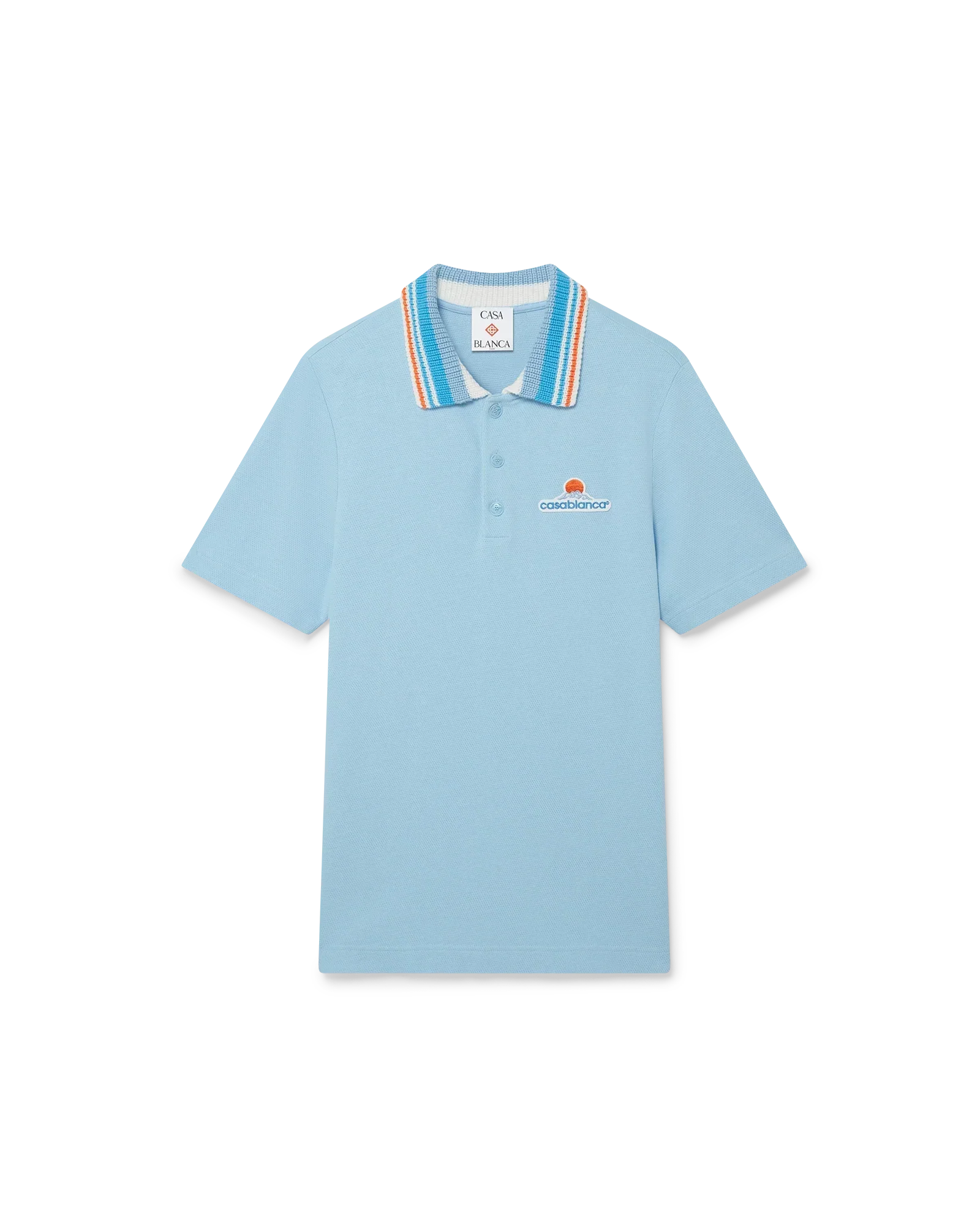 Knit Pique Short Sleeve Polo Shirt | Casablanca Paris | Image 1