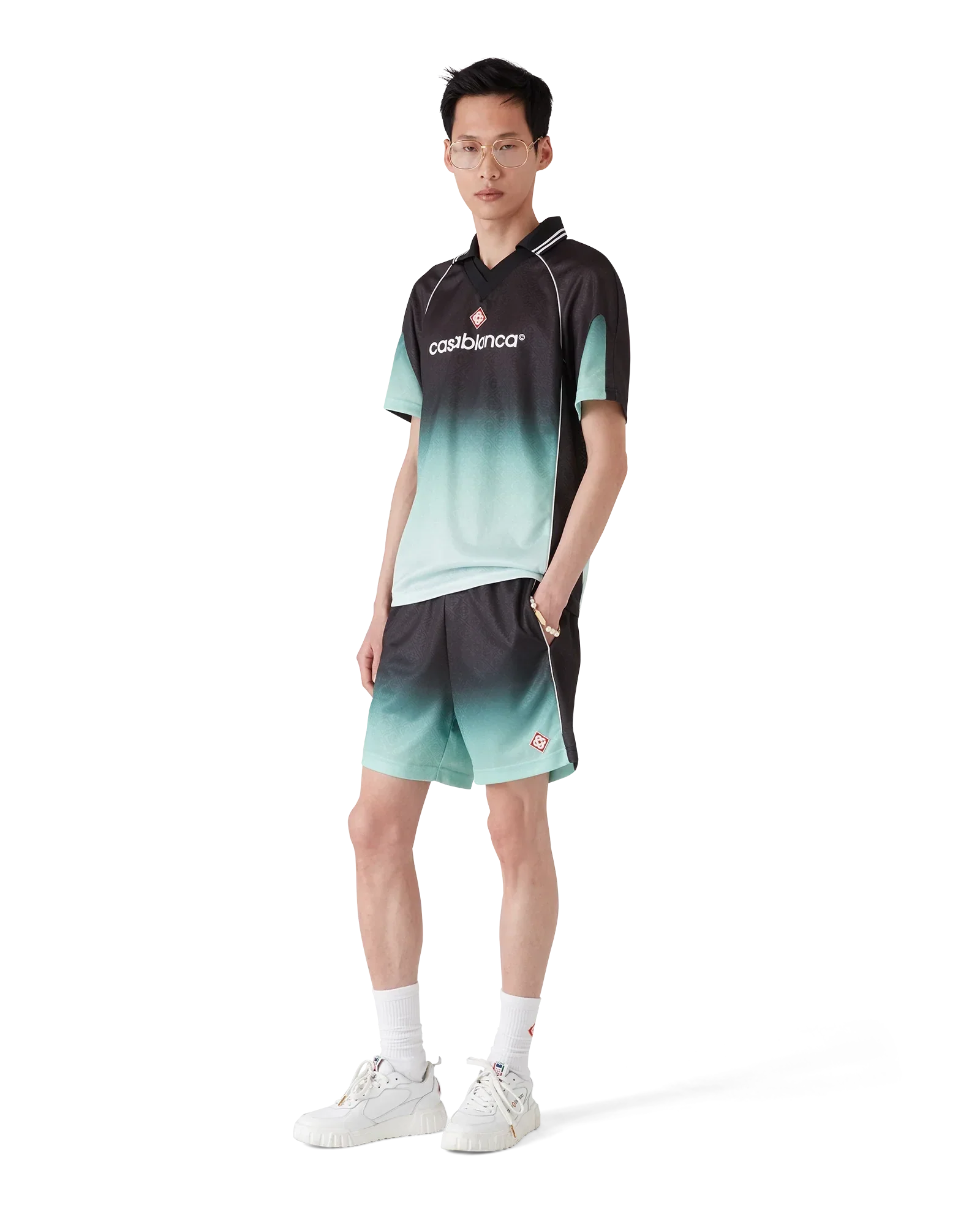 Gradient Monogram Jacquard Football Shorts | Casablanca Paris | Image 2