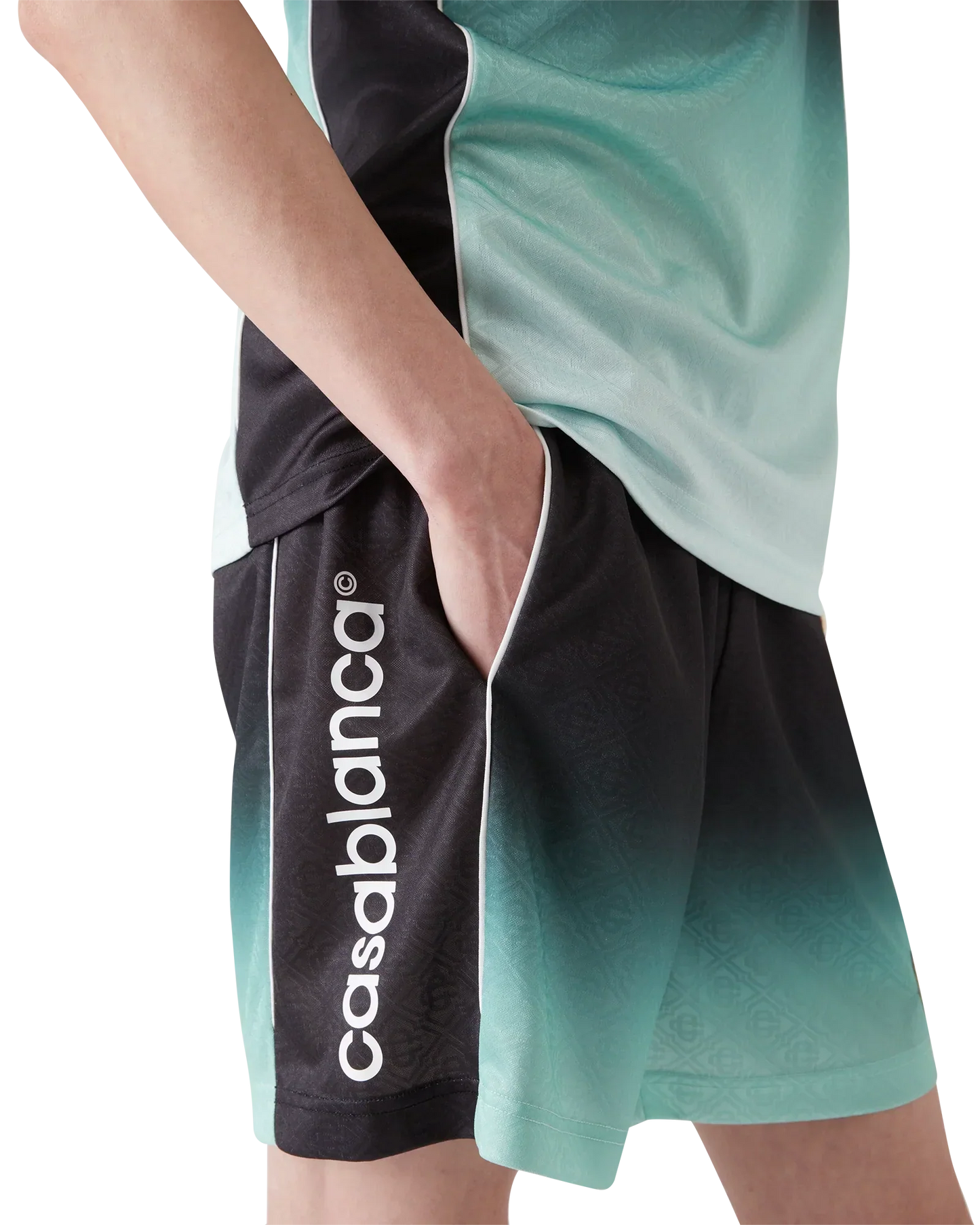 Gradient Monogram Jacquard Football Shorts | Casablanca Paris | Image 4