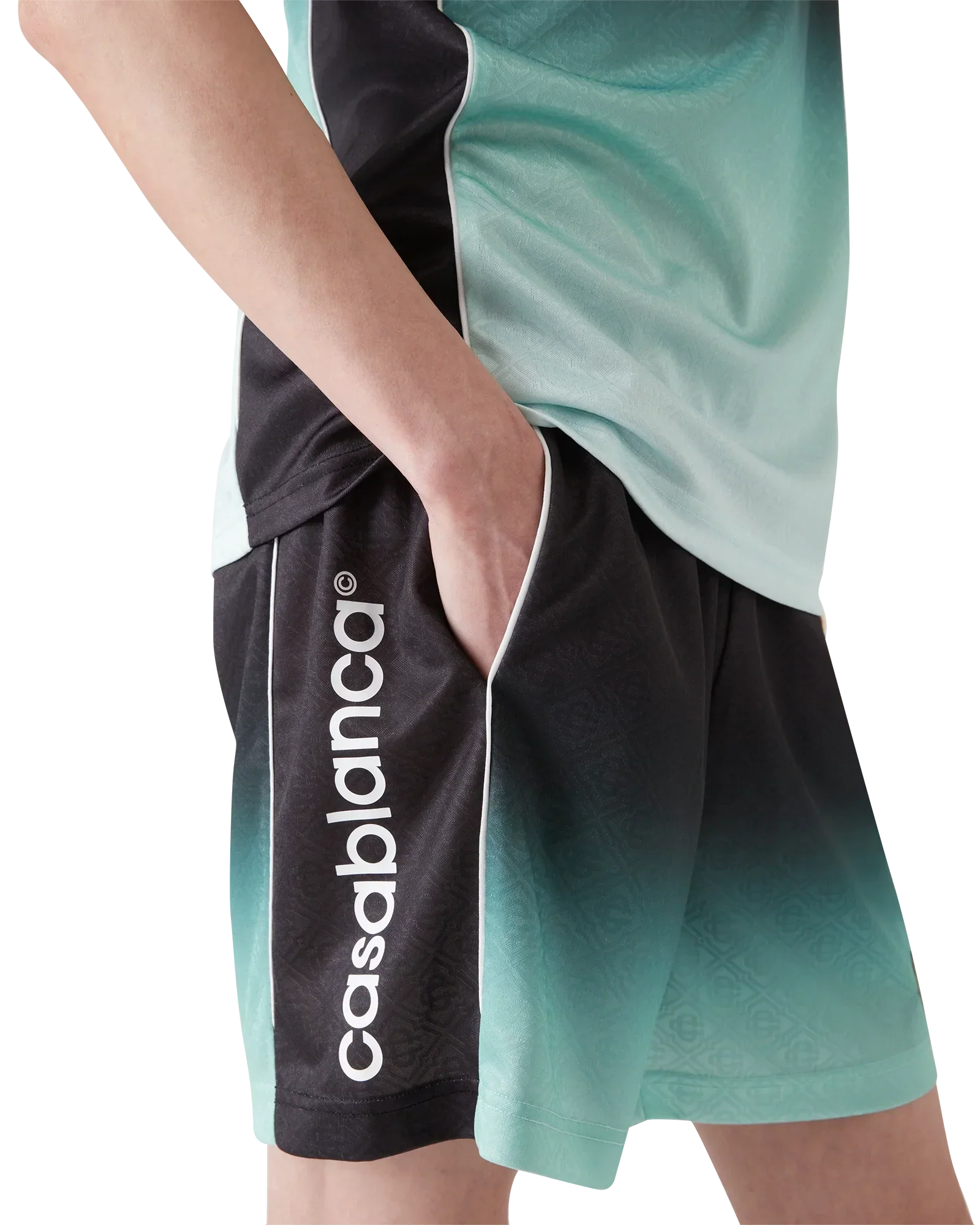 Gradient Monogram Jacquard Football Shorts | Casablanca Paris | Image 4