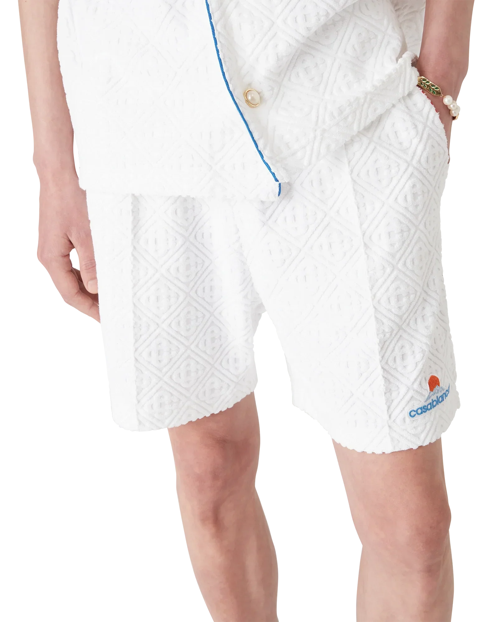 Monogram Jacquard Towelling Shorts | Casablanca Paris | Image 4