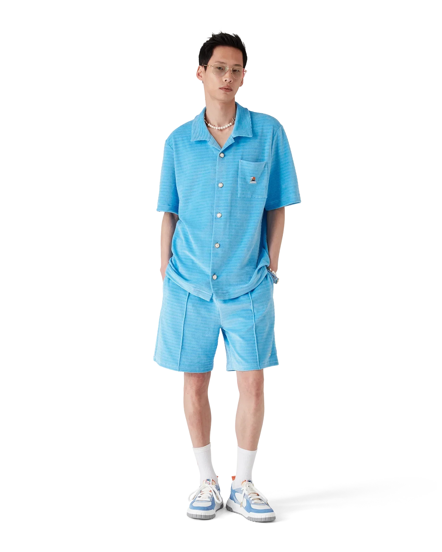 Velour Stripe Shorts | Casablanca Paris | Image 2