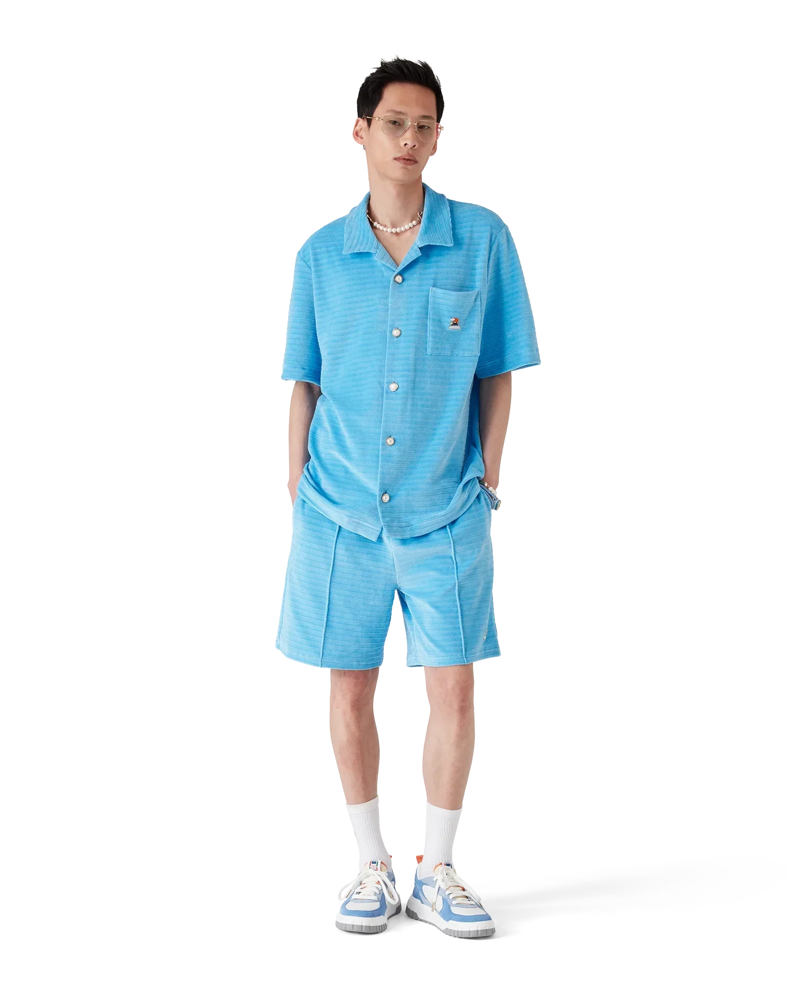Velour Stripe Shorts | Casablanca Paris | Image 2