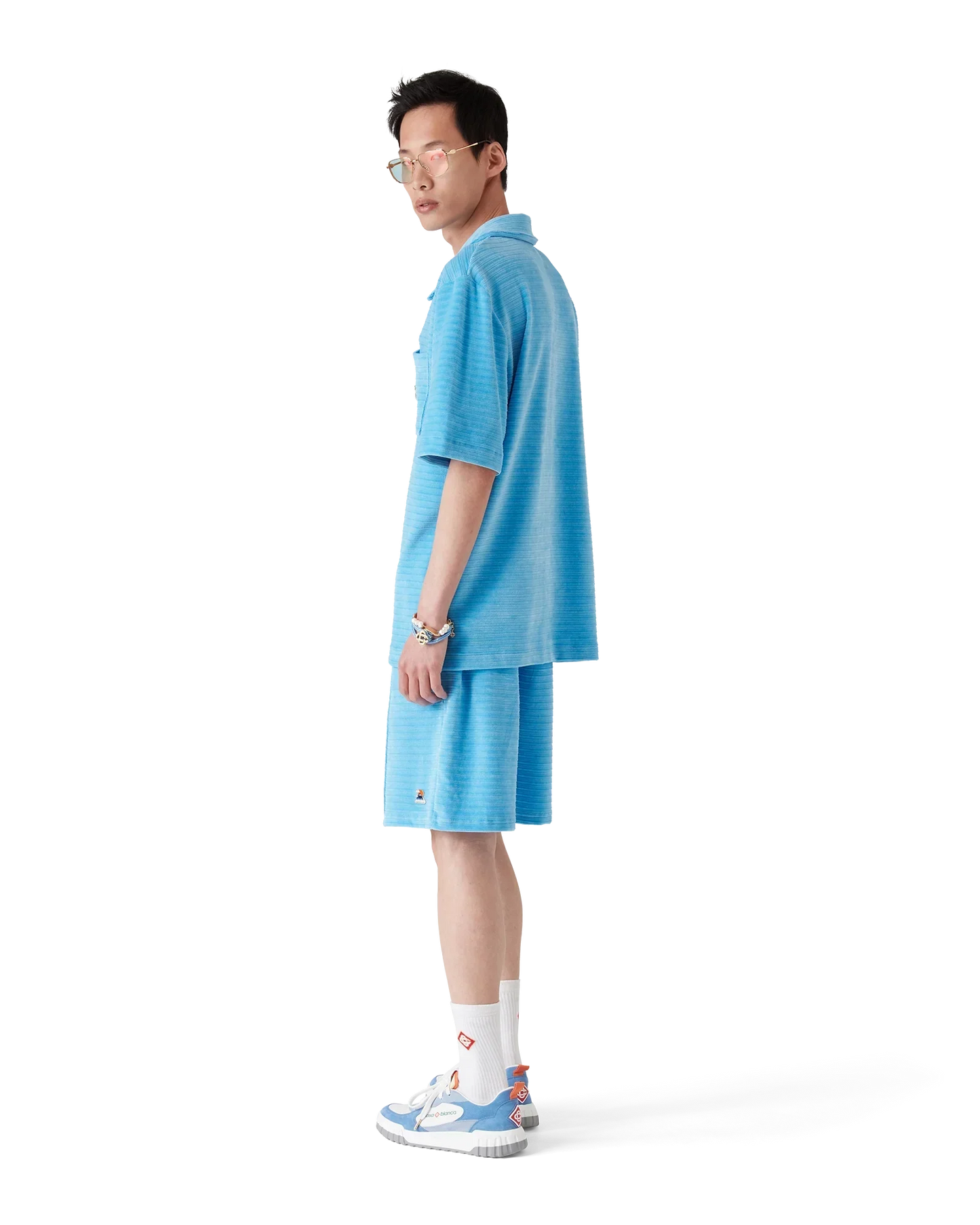 Velour Stripe Shorts | Casablanca Paris | Image 3