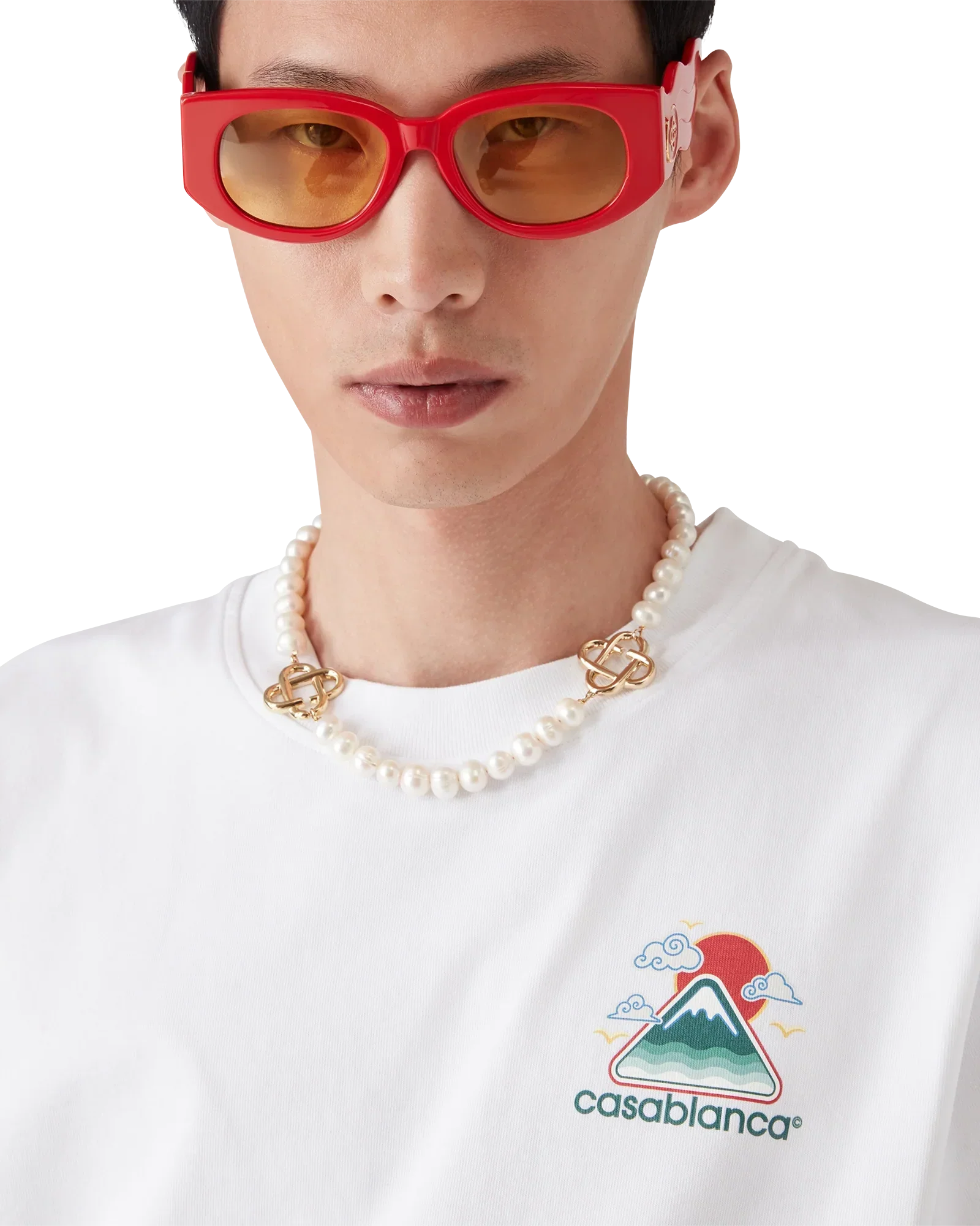 Montagne Ondulee Short Sleeve T-Shirt | Casablanca Paris | Image 5