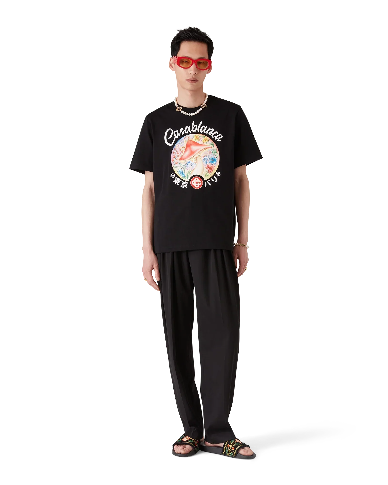 Mushroom Emblem Short Sleeve T-Shirt | Casablanca Paris | Image 2