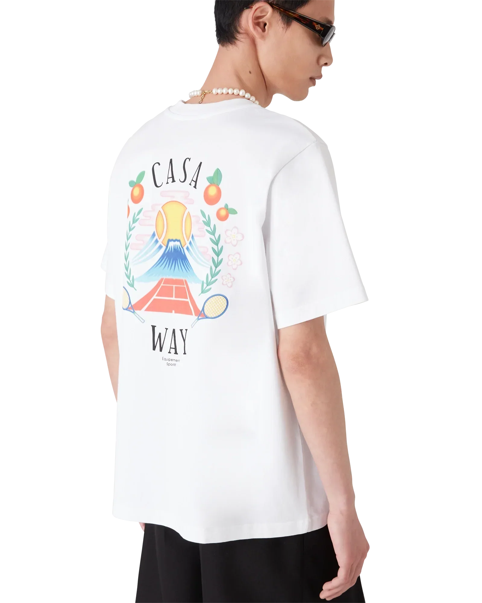 Casa Way Mountain Short Sleeve T-Shirt | Casablanca Paris | Image 4