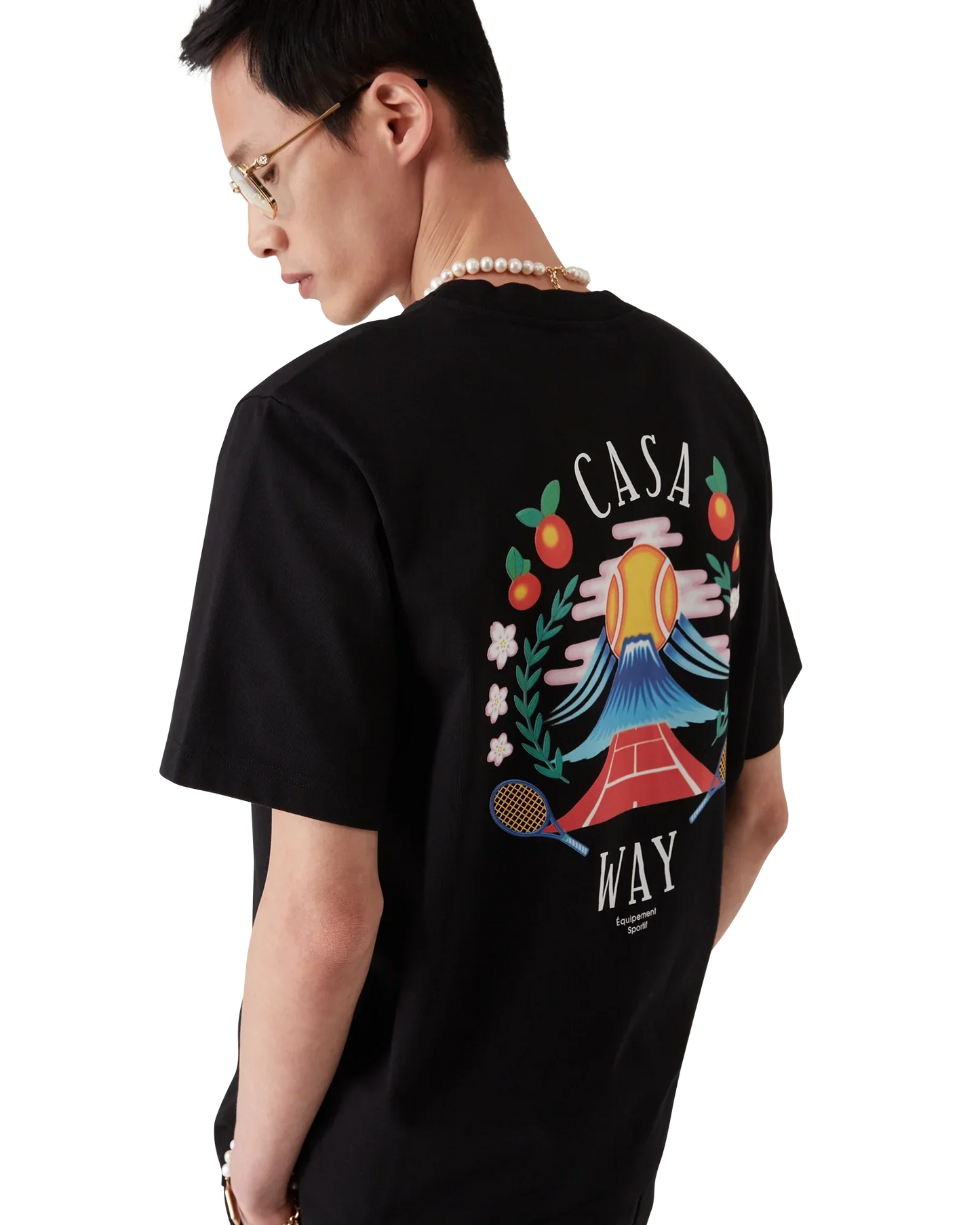 Casa Way Mountain Short Sleeve T-Shirt | Casablanca Paris | Image 4