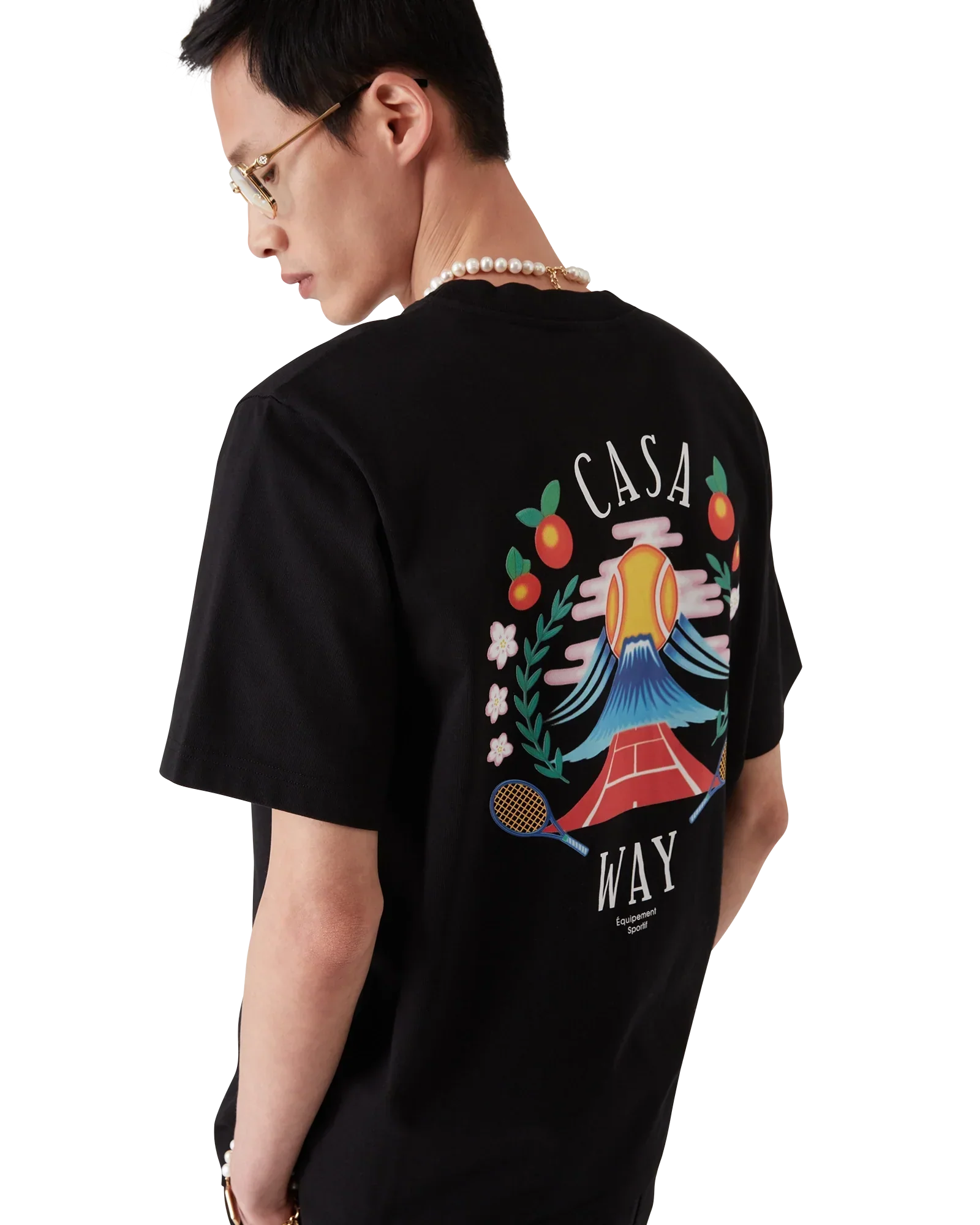 Casa Way Mountain Short Sleeve T-Shirt | Casablanca Paris | Image 4