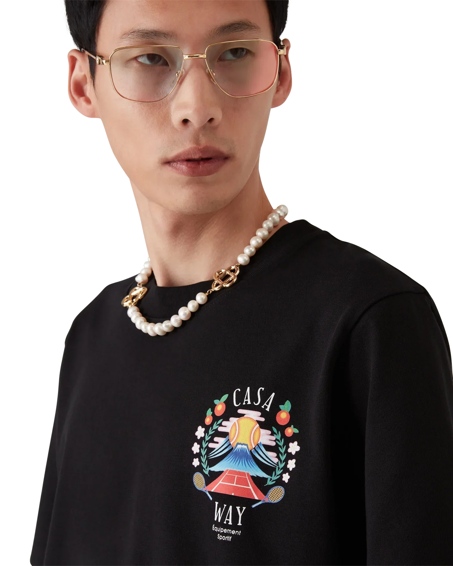 Casa Way Mountain Short Sleeve T-Shirt | Casablanca Paris | Image 5
