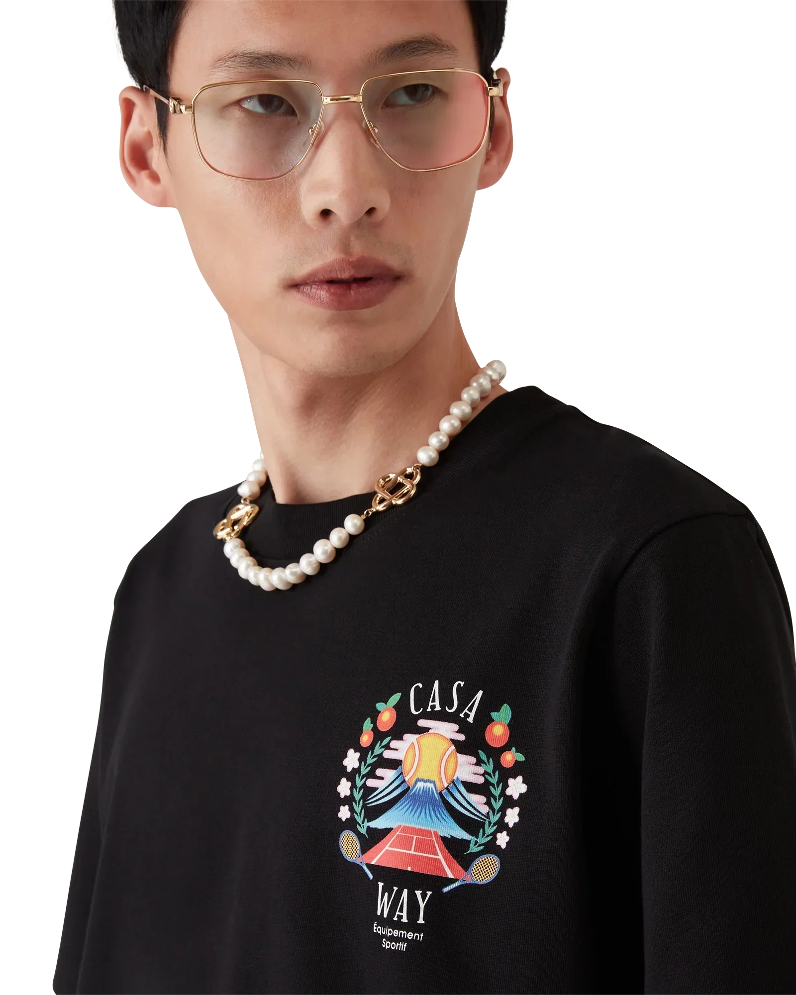 Casa Way Mountain Short Sleeve T-Shirt | Casablanca Paris | Image 5