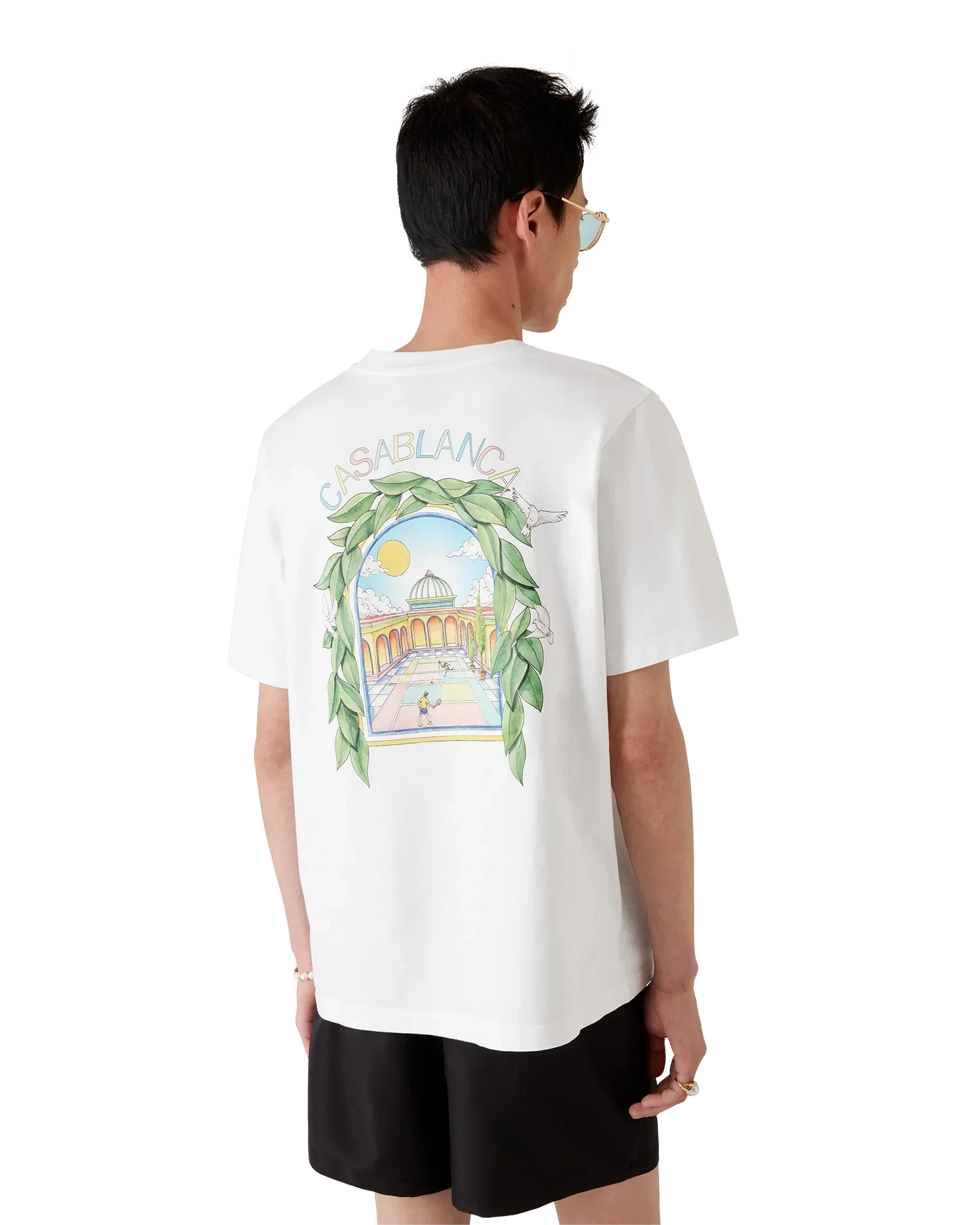 L'Arche De Tennis Short Sleeve T-Shirt | Casablanca Paris | Image 4