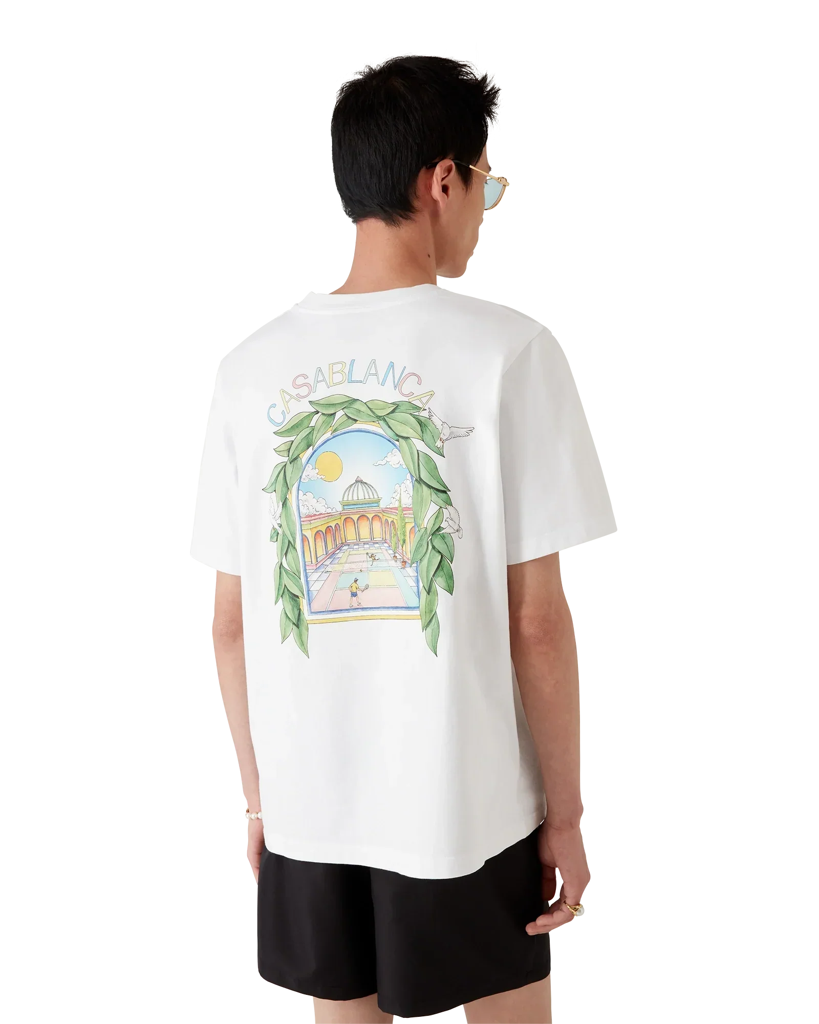 L'Arche De Tennis Short Sleeve T-Shirt | Casablanca Paris | Image 4