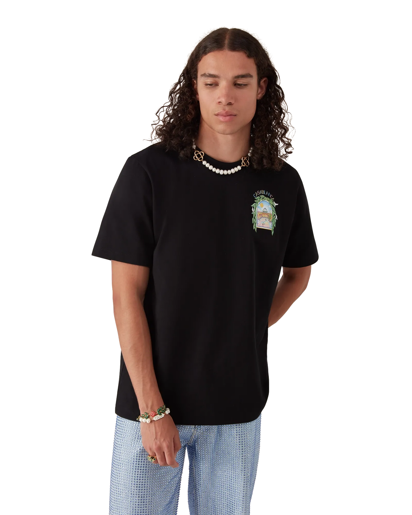 L'Arche De Tennis Short Sleeve T-Shirt | Casablanca Paris | Image 4