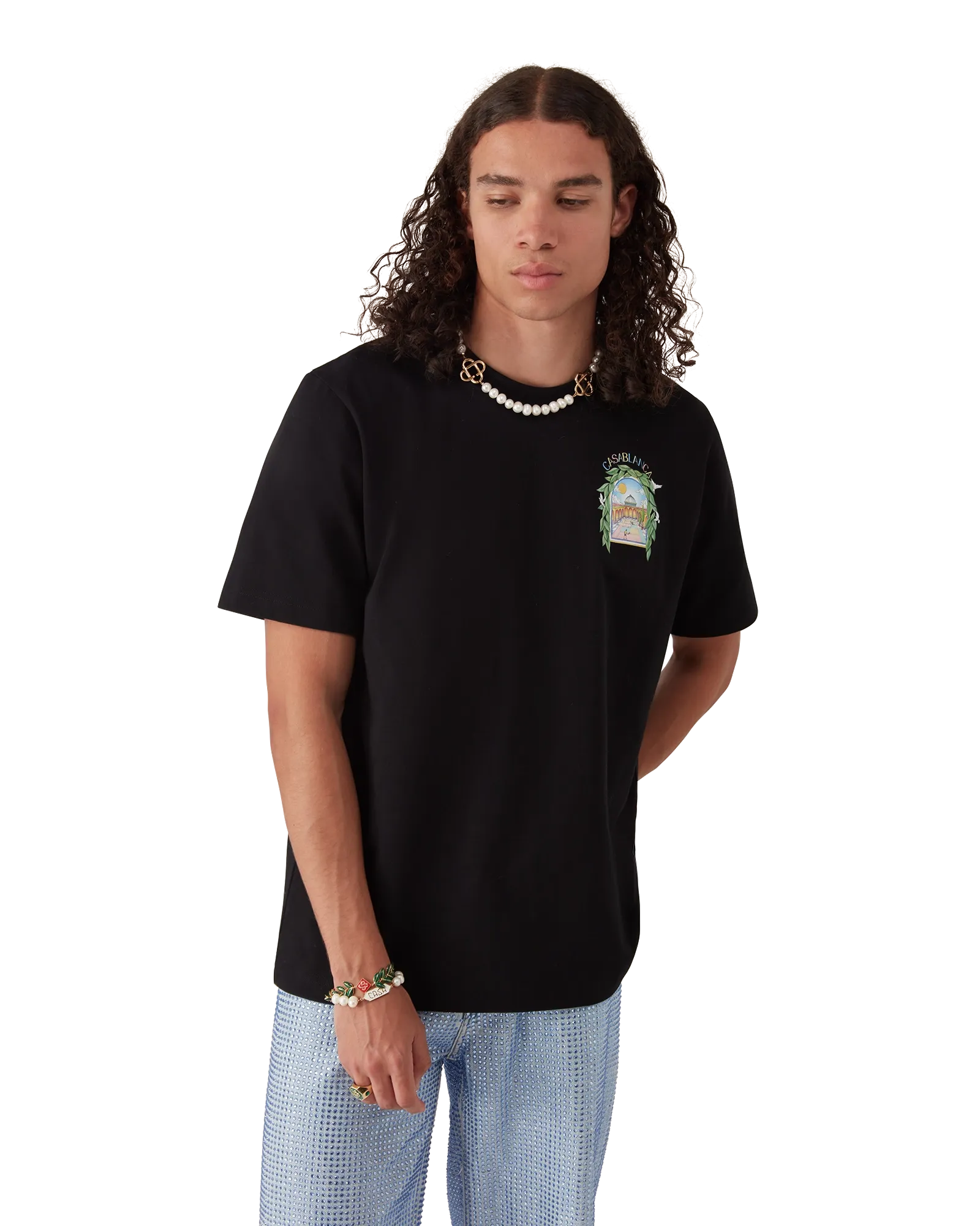 L'Arche De Tennis Short Sleeve T-Shirt | Casablanca Paris | Image 4