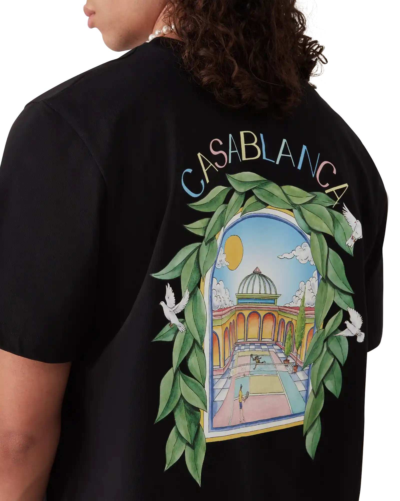 L'Arche De Tennis Short Sleeve T-Shirt | Casablanca Paris | Image 5