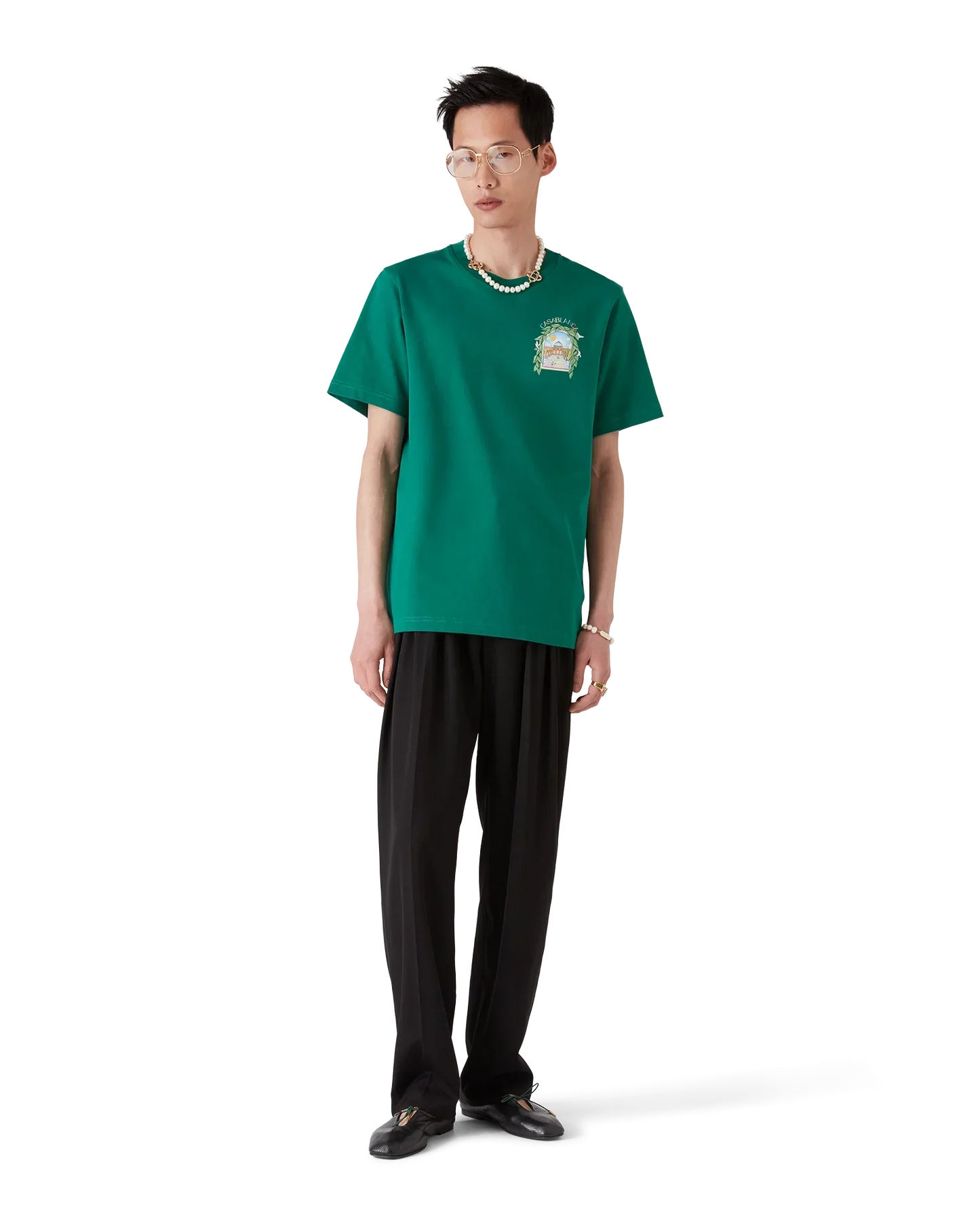 L'Arche De Tennis Short Sleeve T-Shirt | Casablanca Paris | Image 2