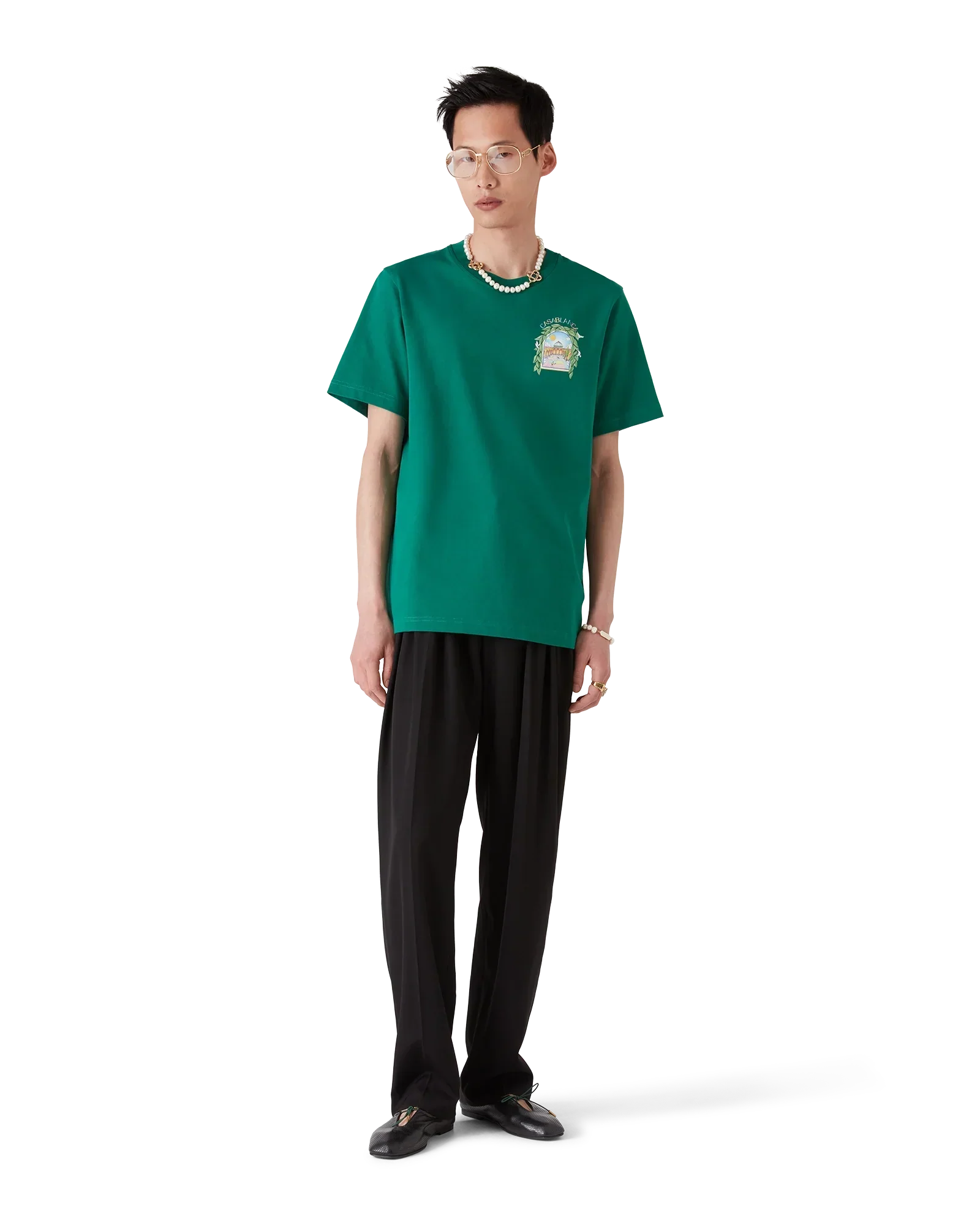 L'Arche De Tennis Short Sleeve T-Shirt | Casablanca Paris | Image 2