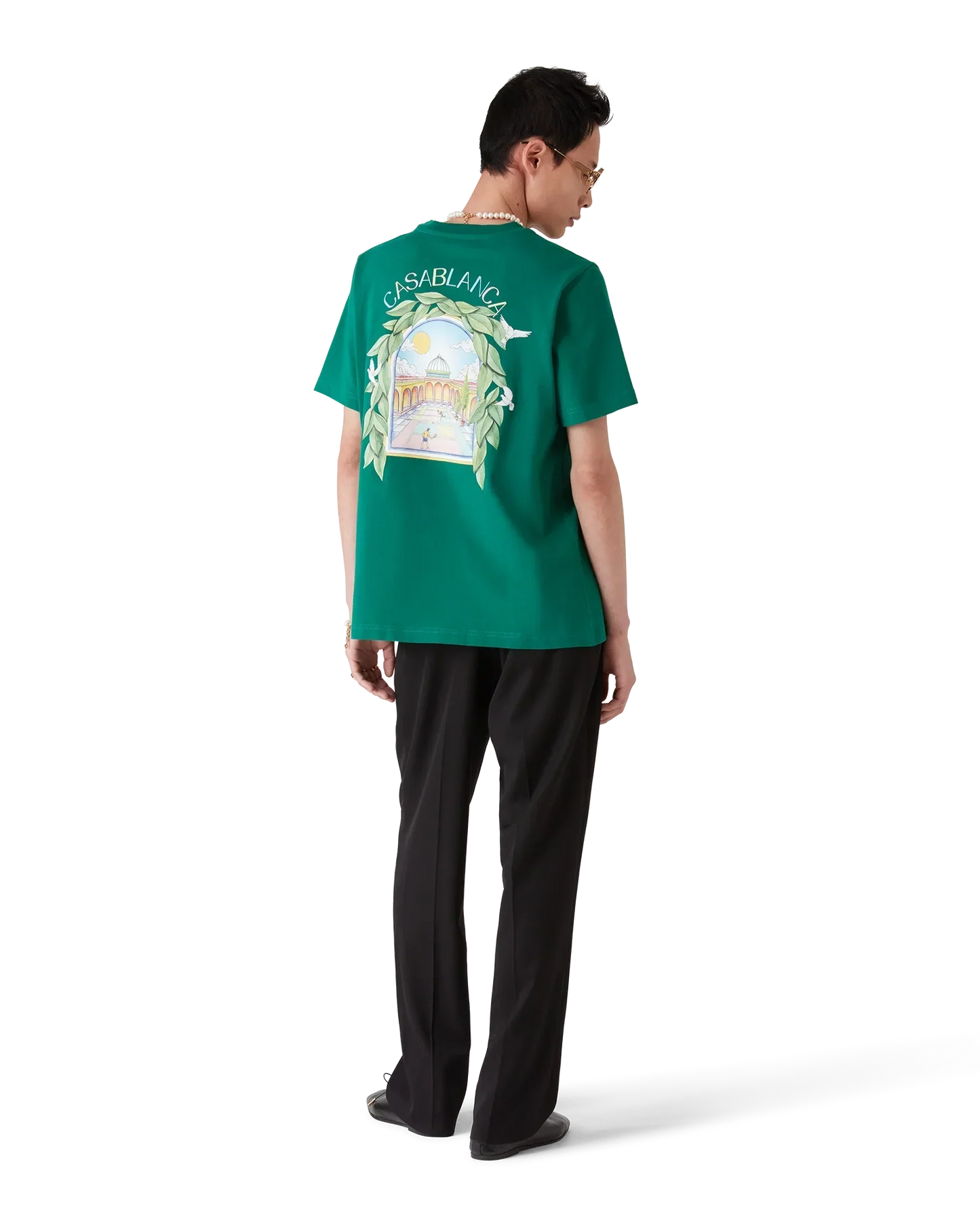 L'Arche De Tennis Short Sleeve T-Shirt | Casablanca Paris | Image 3