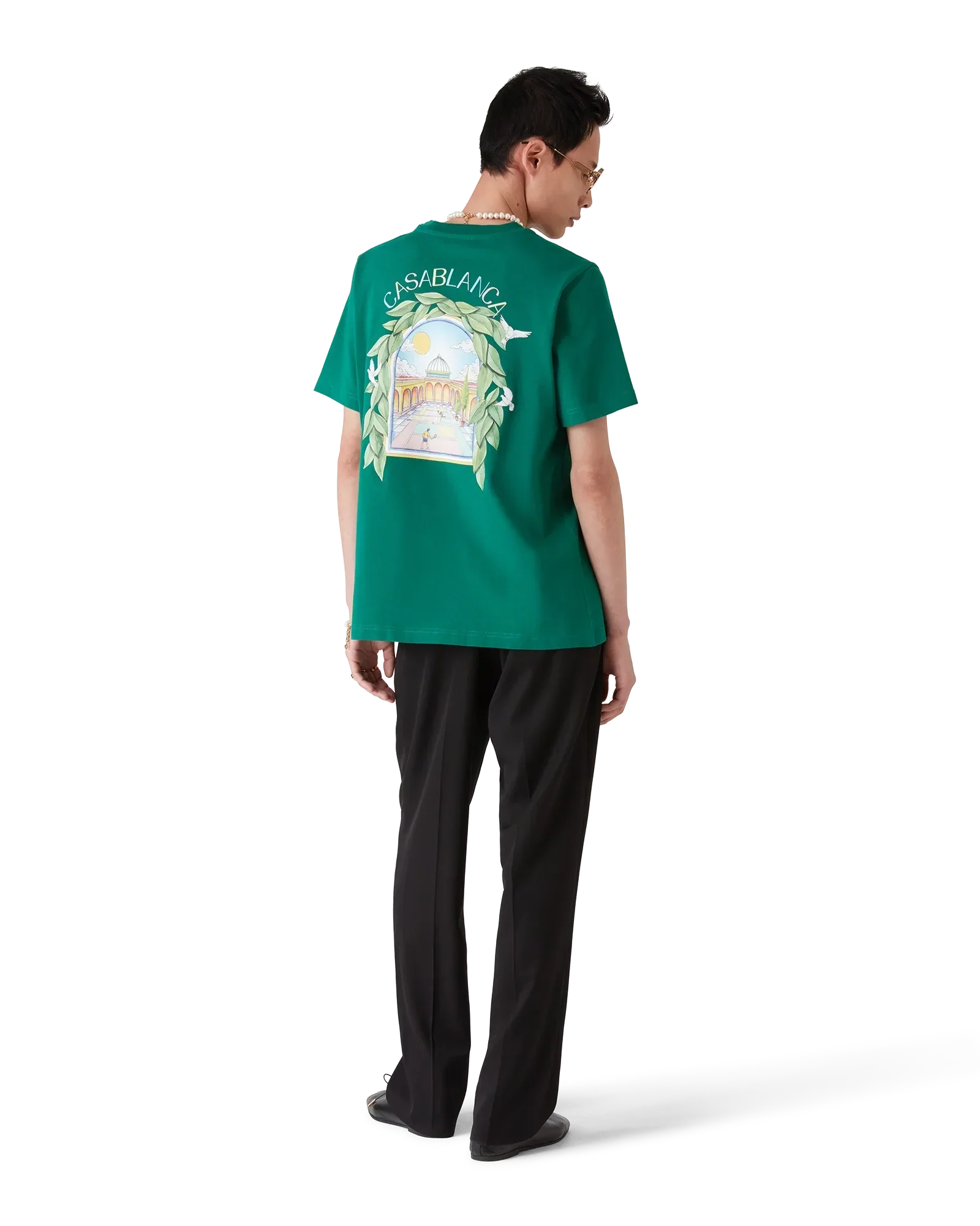 L'Arche De Tennis Short Sleeve T-Shirt | Casablanca Paris | Image 3