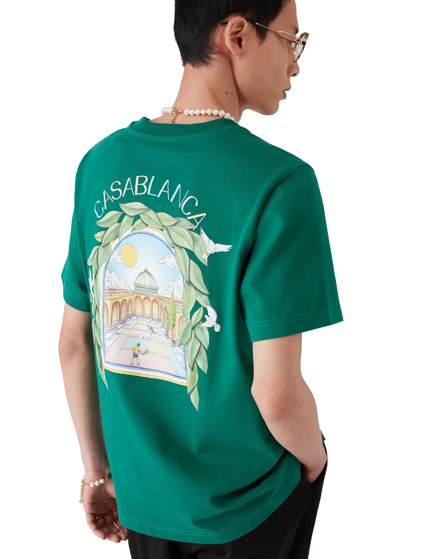 L'Arche De Tennis Short Sleeve T-Shirt | Casablanca Paris | Image 4
