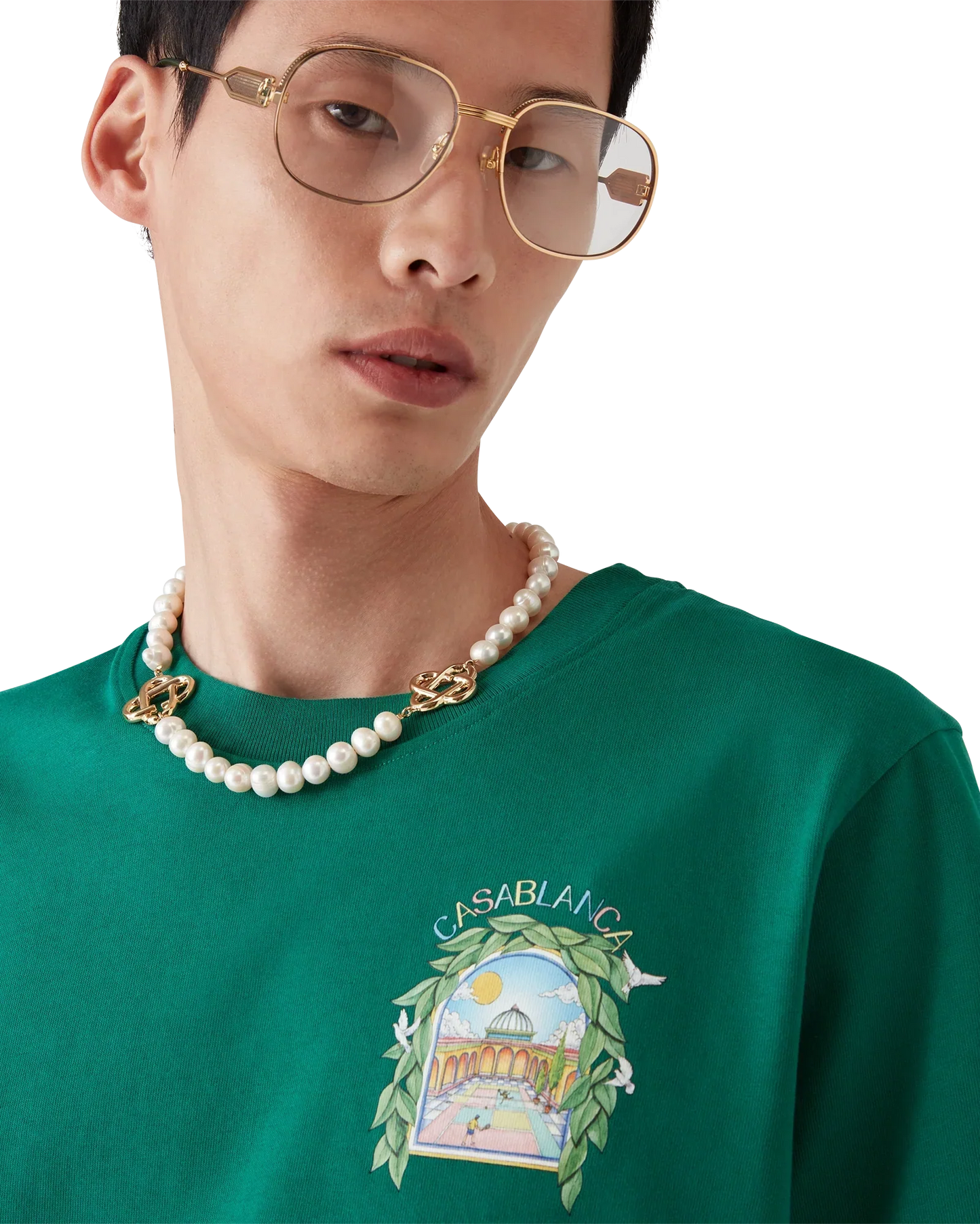 L'Arche De Tennis Short Sleeve T-Shirt | Casablanca Paris | Image 5