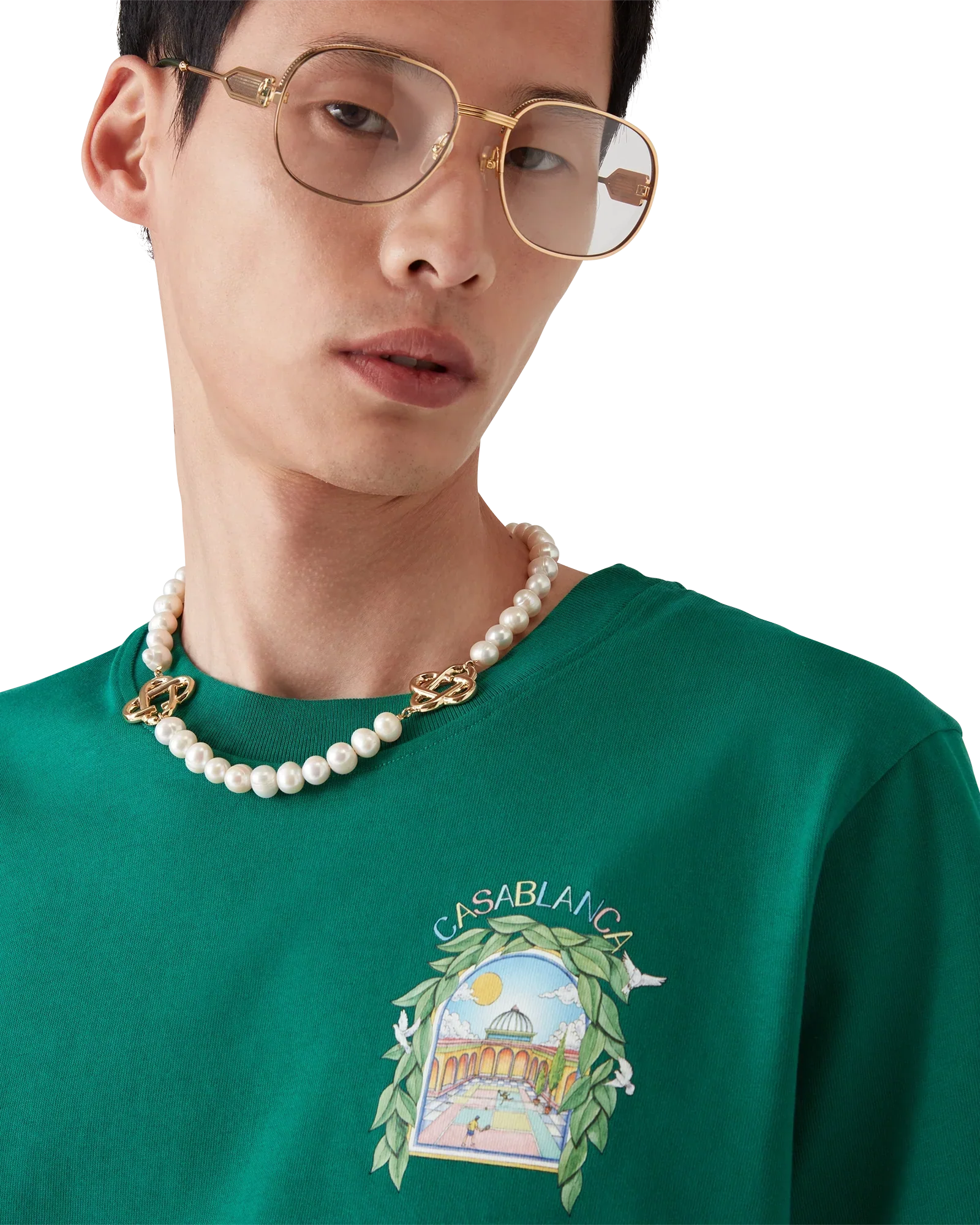 L'Arche De Tennis Short Sleeve T-Shirt | Casablanca Paris | Image 5