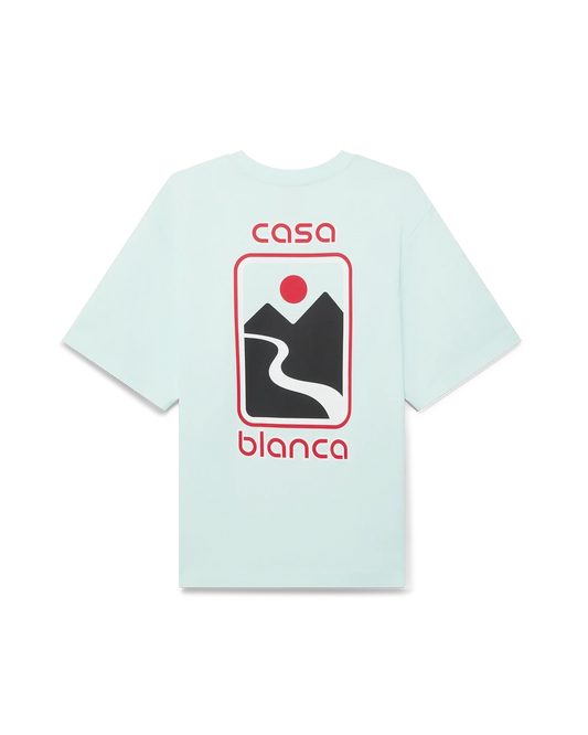 Sunset Valley Short Sleeve T-Shirt | Casablanca Paris | Image 1