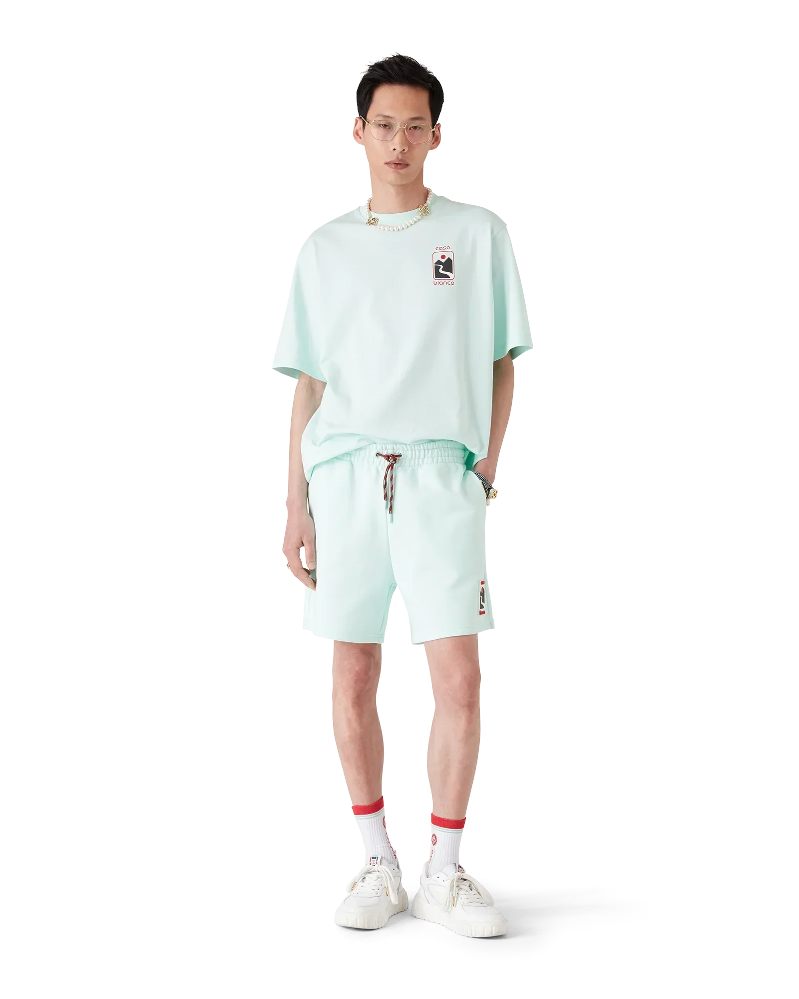Sunset Valley Short Sleeve T-Shirt | Casablanca Paris | Image 2