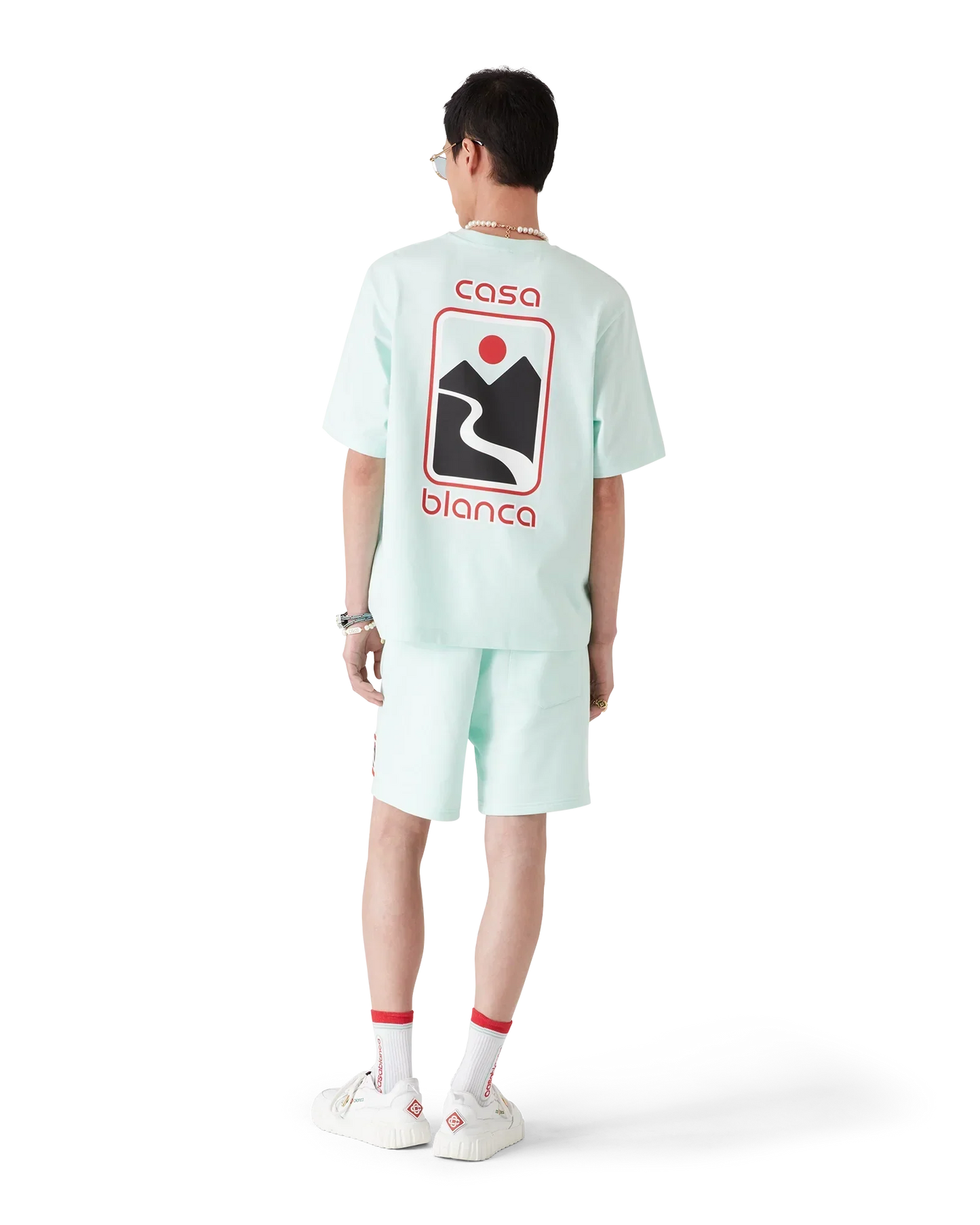 Sunset Valley Short Sleeve T-Shirt | Casablanca Paris | Image 3